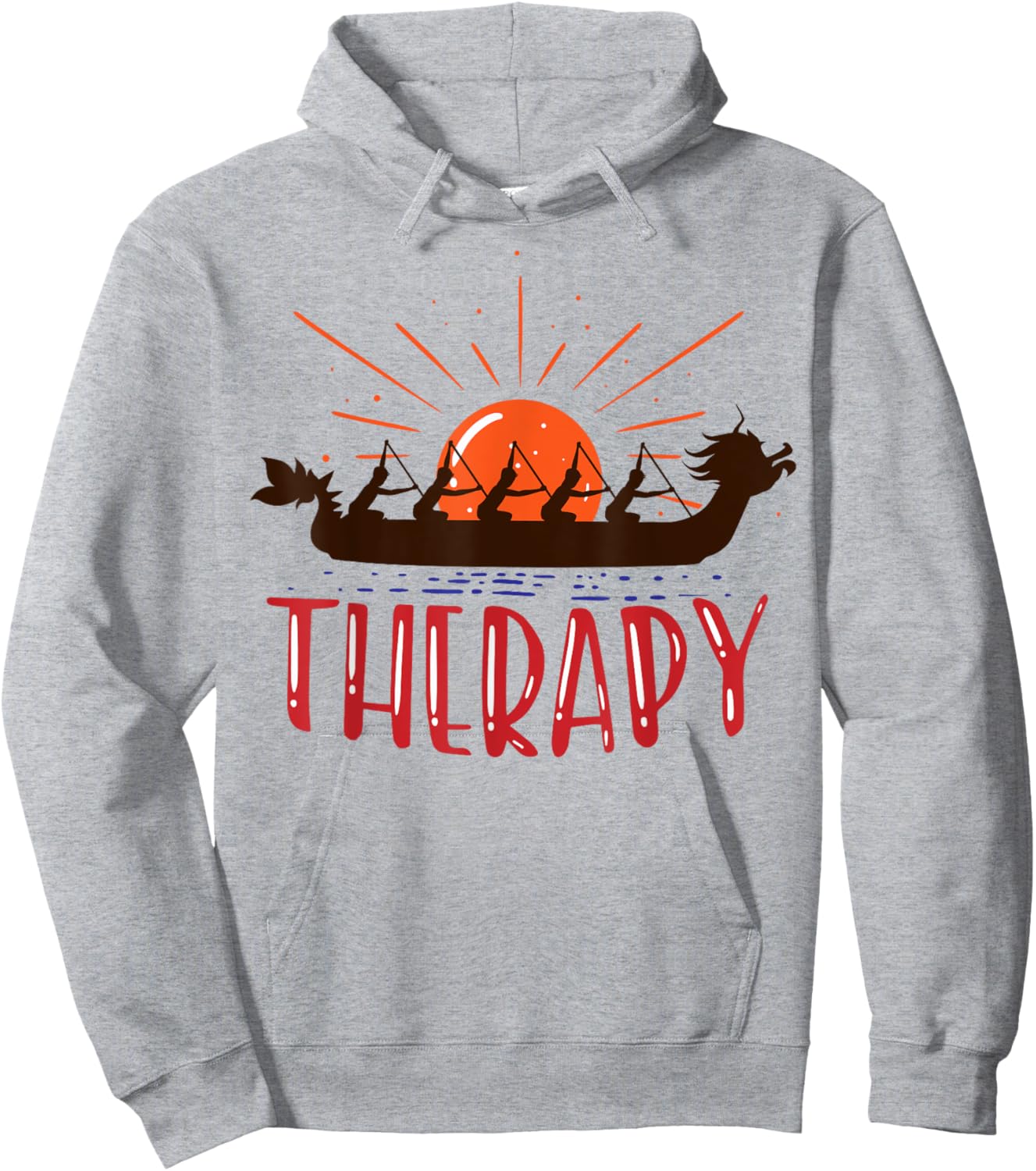 Dragon boat is my therapy Hoodie - Hoodie | Ash