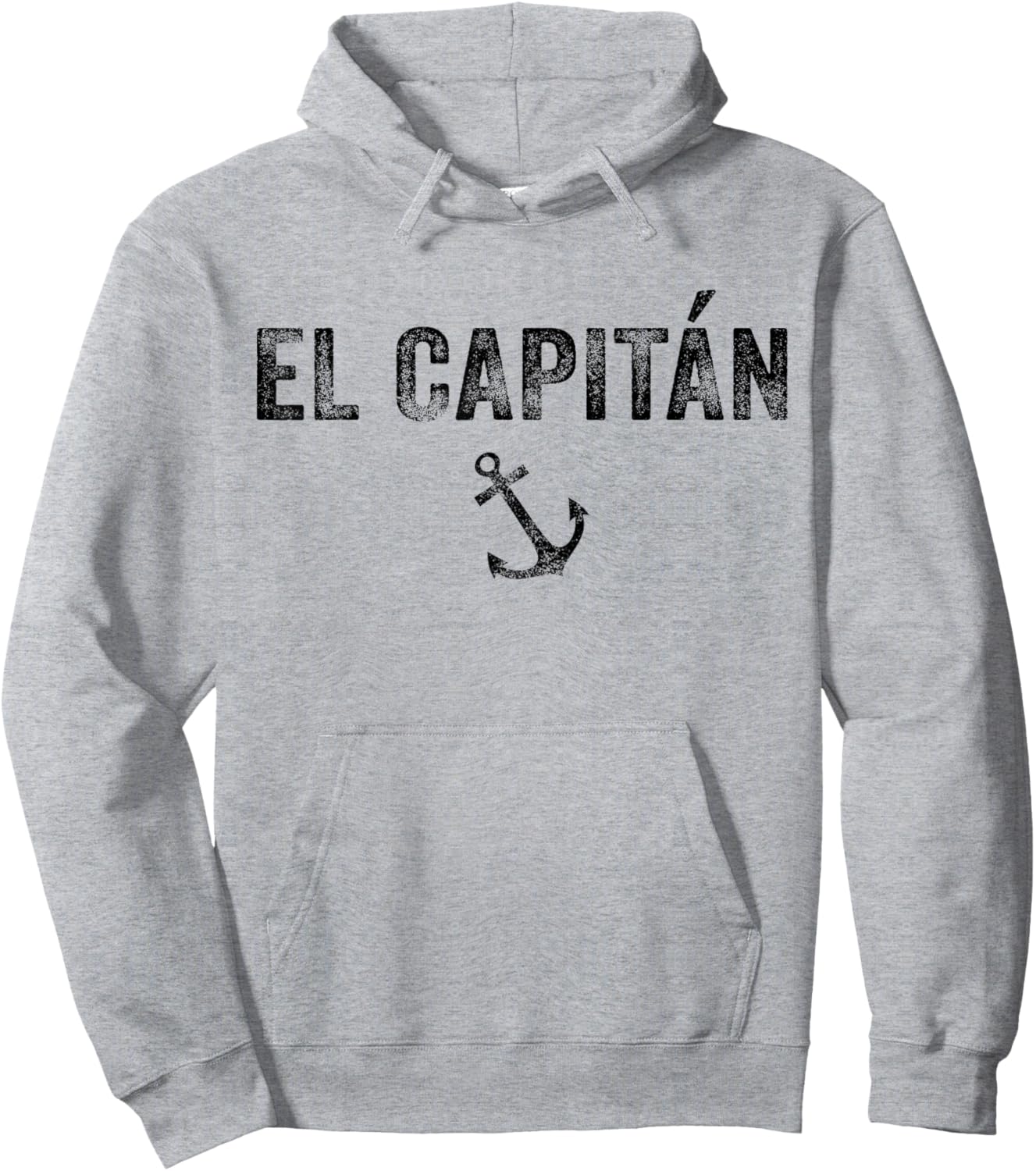 El Capitan Captain Anchor Boat Sail Sailing Funny Vintage Hoodie - Hoodie | Ash