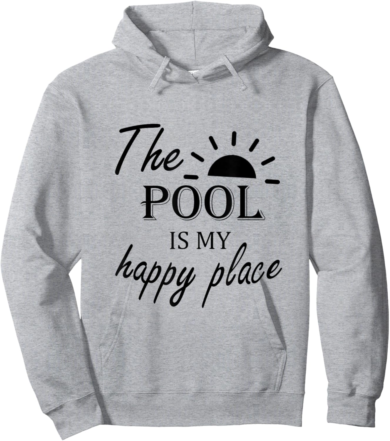 The Pool is My Happy Place, Family Trip Hoodie - Hoodie | Ash
