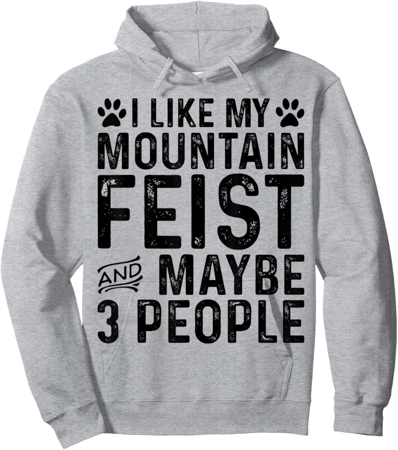 I Like My Mountain Feist And Maybe 3 People Funny Dog Owner Hoodie - Hoodie | Ash