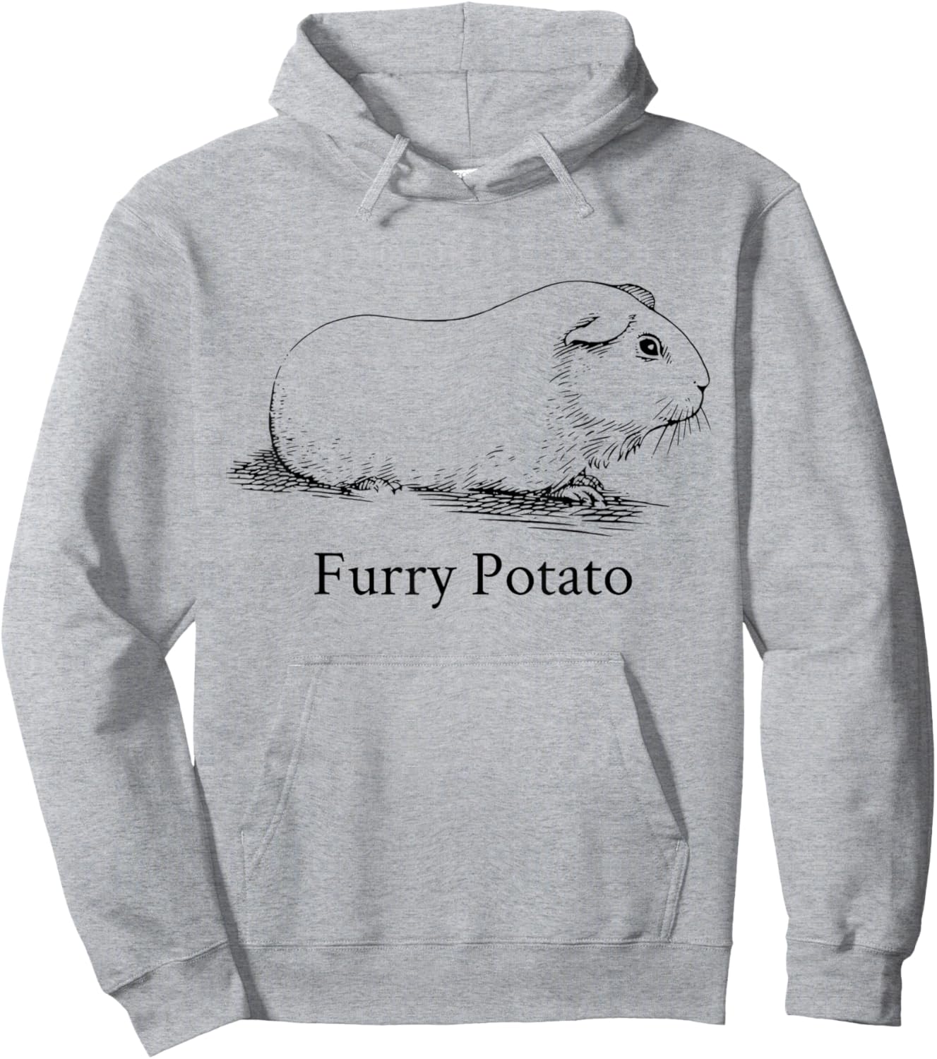 Funny Guinea Pig Furry Potato Wrong Animal Name Stupid Joke Hoodie - Hoodie | Ash
