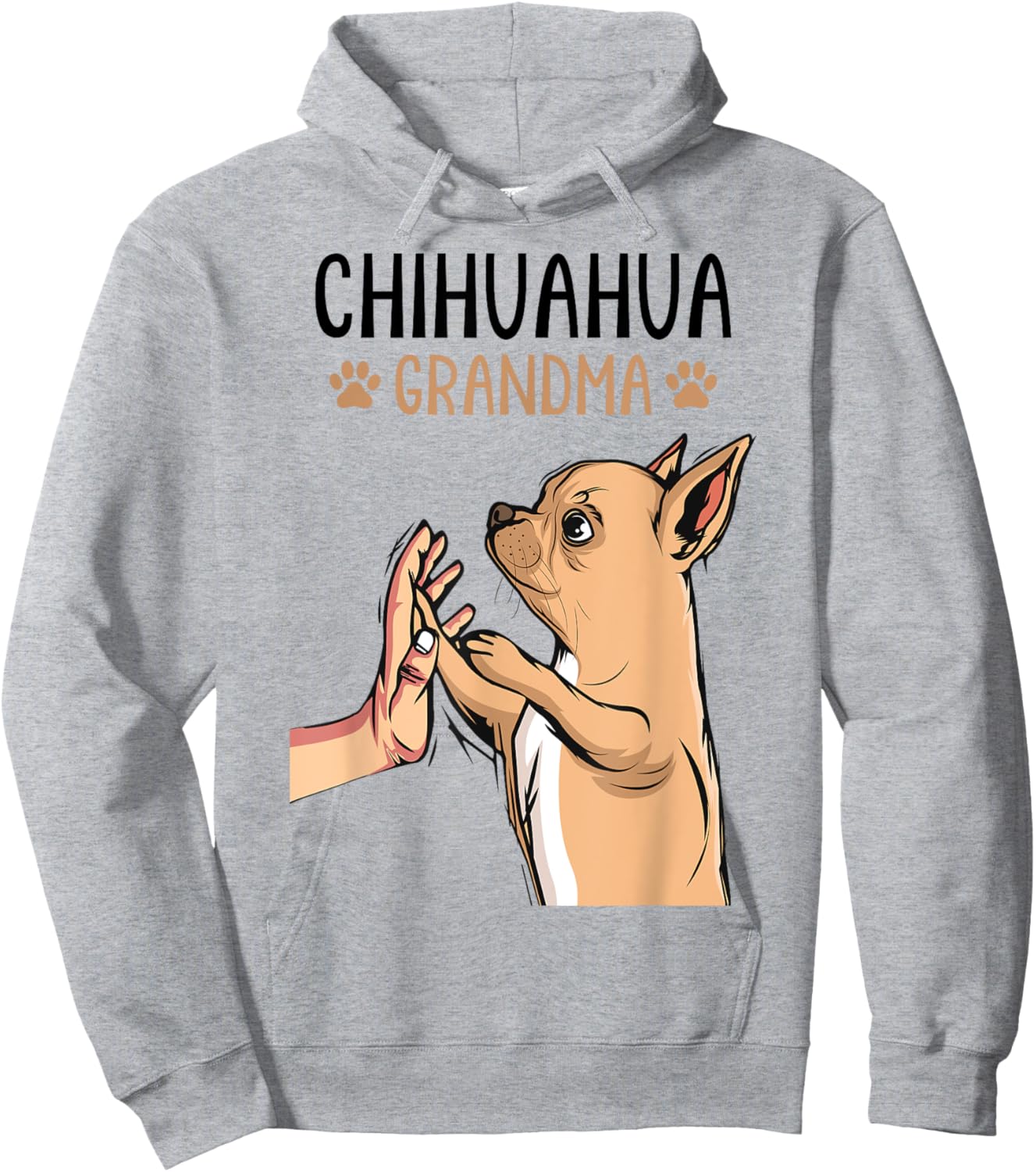 Chihuahua Grandma Funny Dog Mother´s Day Women Hoodie - Hoodie | Ash