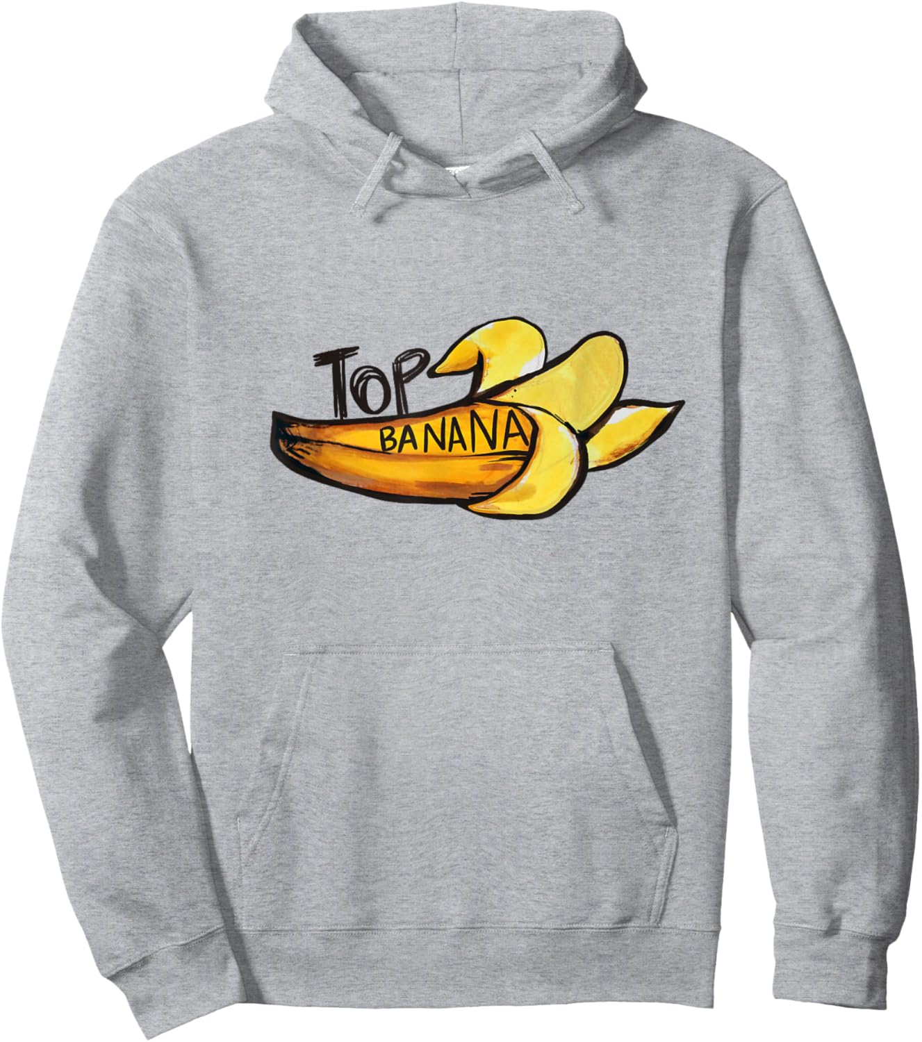 Top Banana Art funny banana watercolor Hoodie - Hoodie | Ash