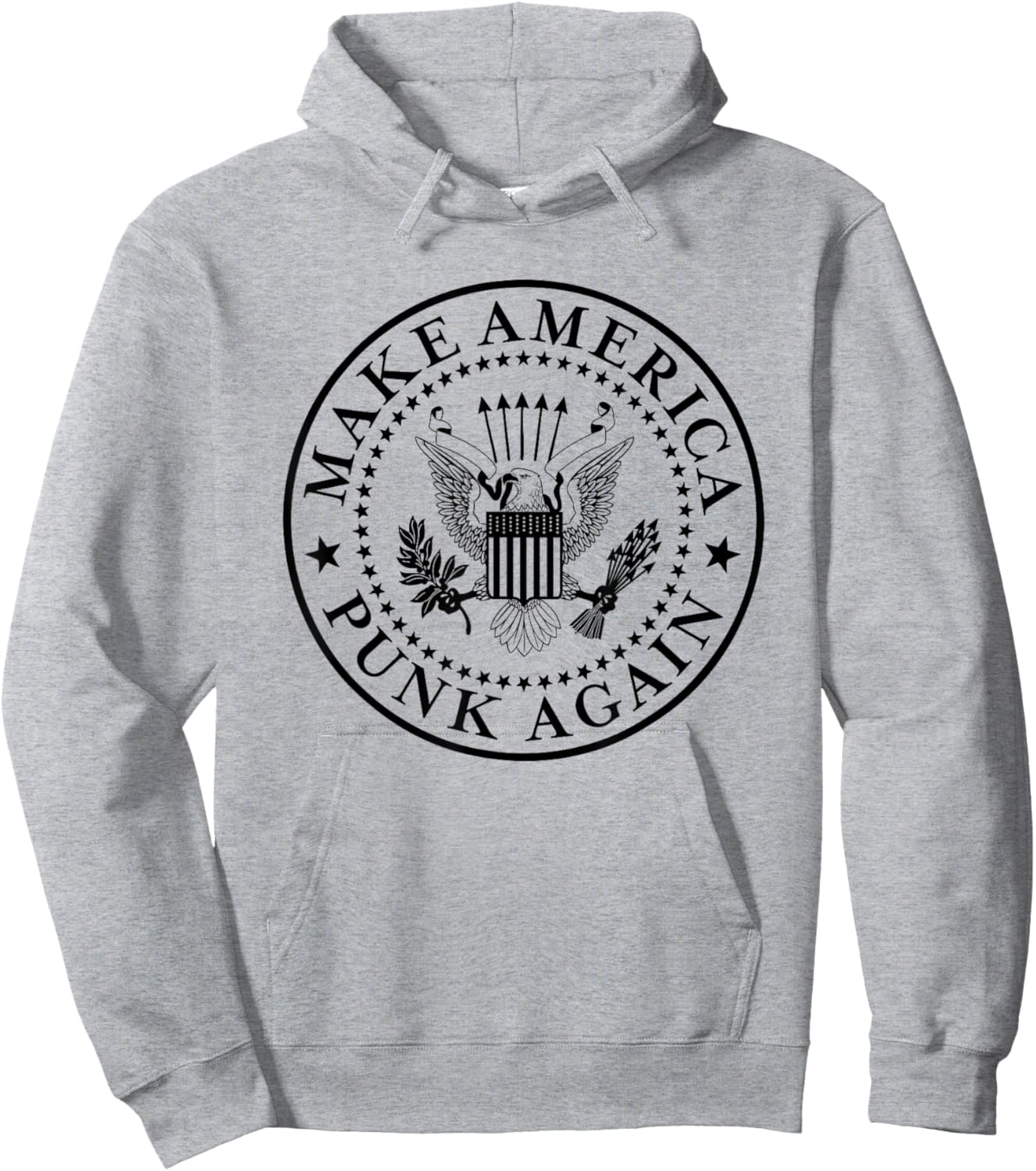 Make America Punk Again Distressed Rock Flag Punk Rocker 80s Hoodie - Hoodie | Ash
