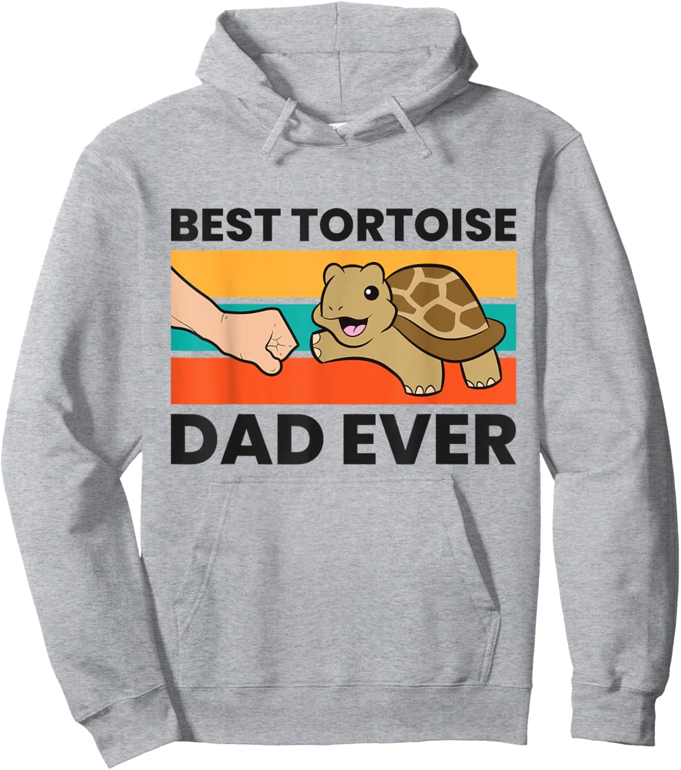 Tortoise Papa Best Tortoise Dad Ever Hoodie - Hoodie | Ash