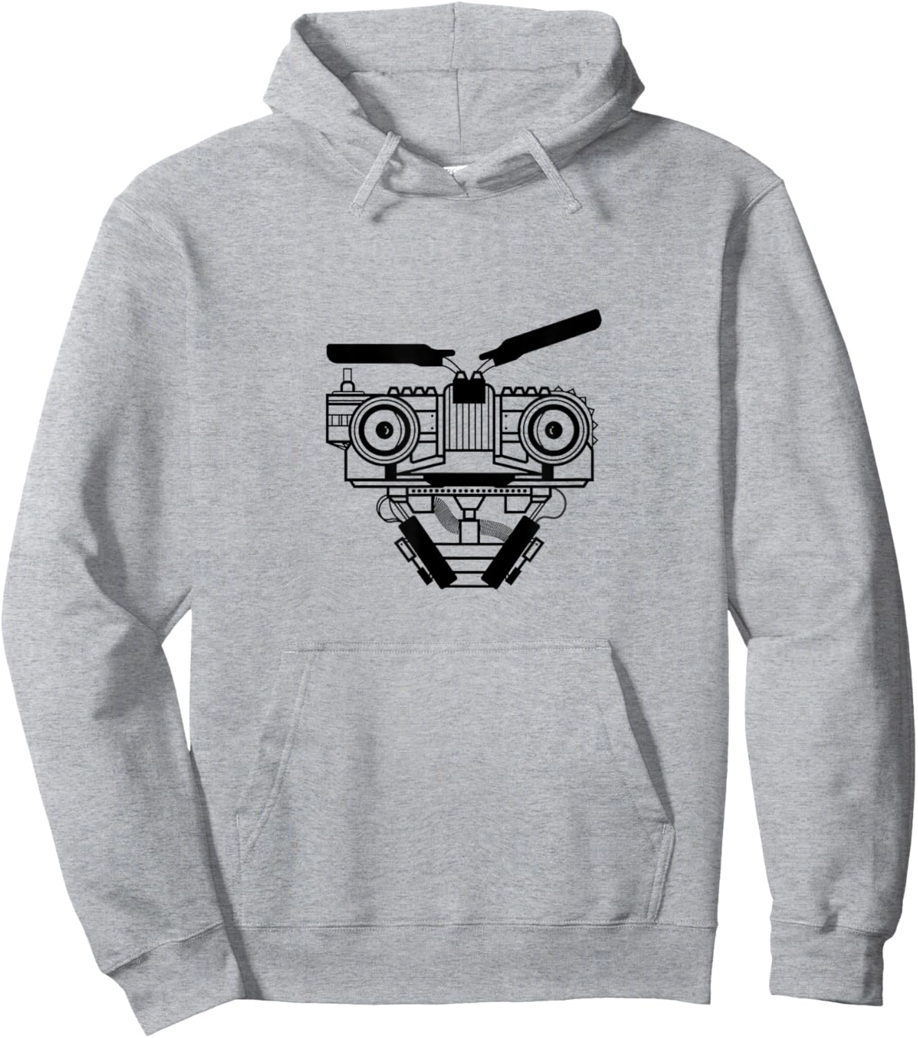 Retro 80s Johnny Five Short Circuit Hoodie - Hoodie | Ash