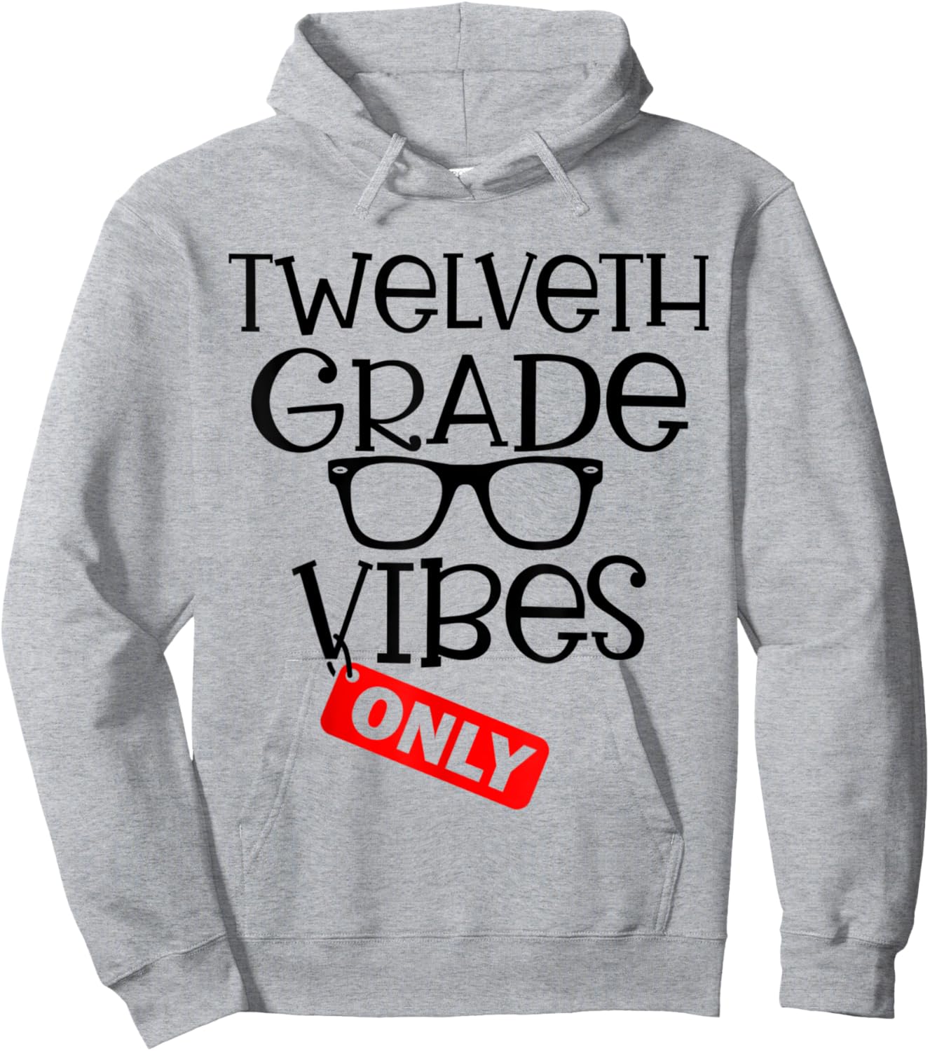 Welcome Back To School 12th Grade Vibes Only Cute Hoodie - Hoodie | Ash