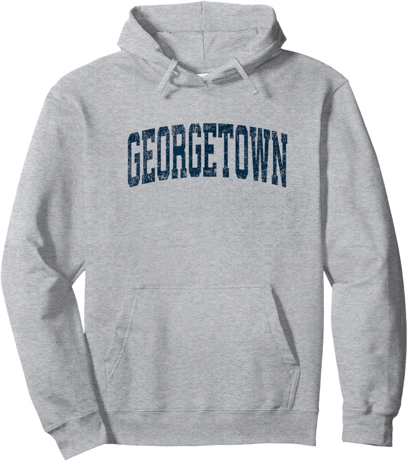 Georgetown Michigan MI Vintage Athletic Sports Navy Design Hoodie - Hoodie | Ash