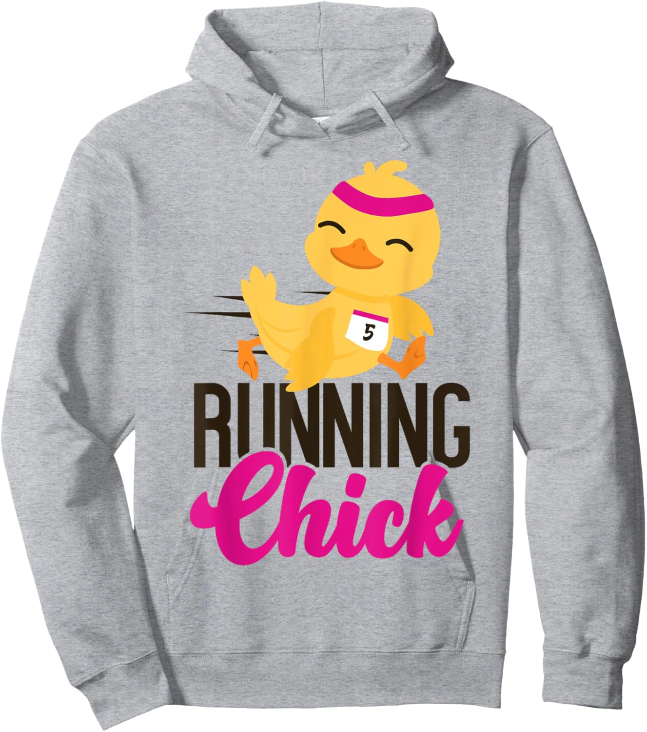 Running Runner Half Marathon Chicken Girl Running Chick Hoodie - Hoodie | Ash