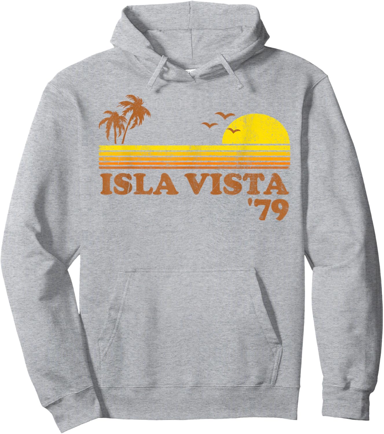 Vintage Isla Vista Beach California Retro Sunset 70's Gift Women Kids Hoodie - Hoodie | Ash