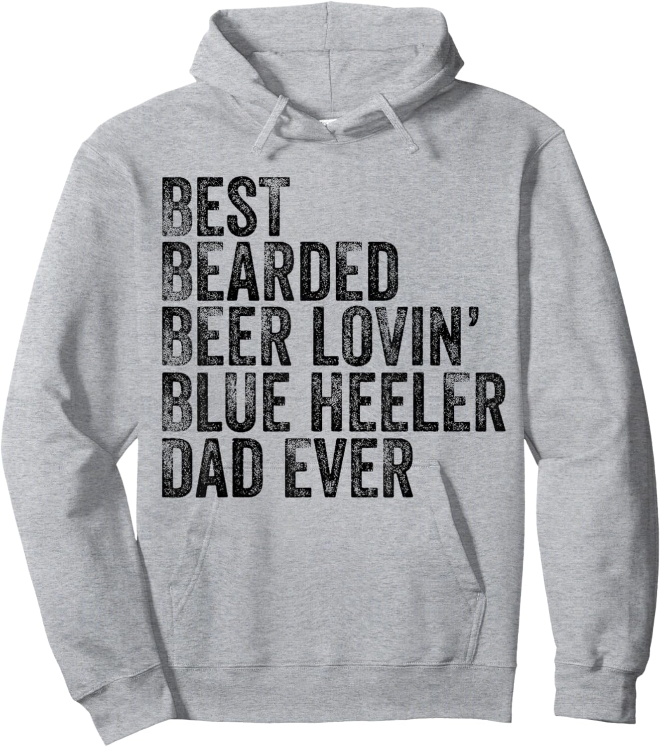 Best Bearded Beer Lovin Blue Heeler Dad Pet Lover Dog Owner Hoodie - Hoodie | Ash