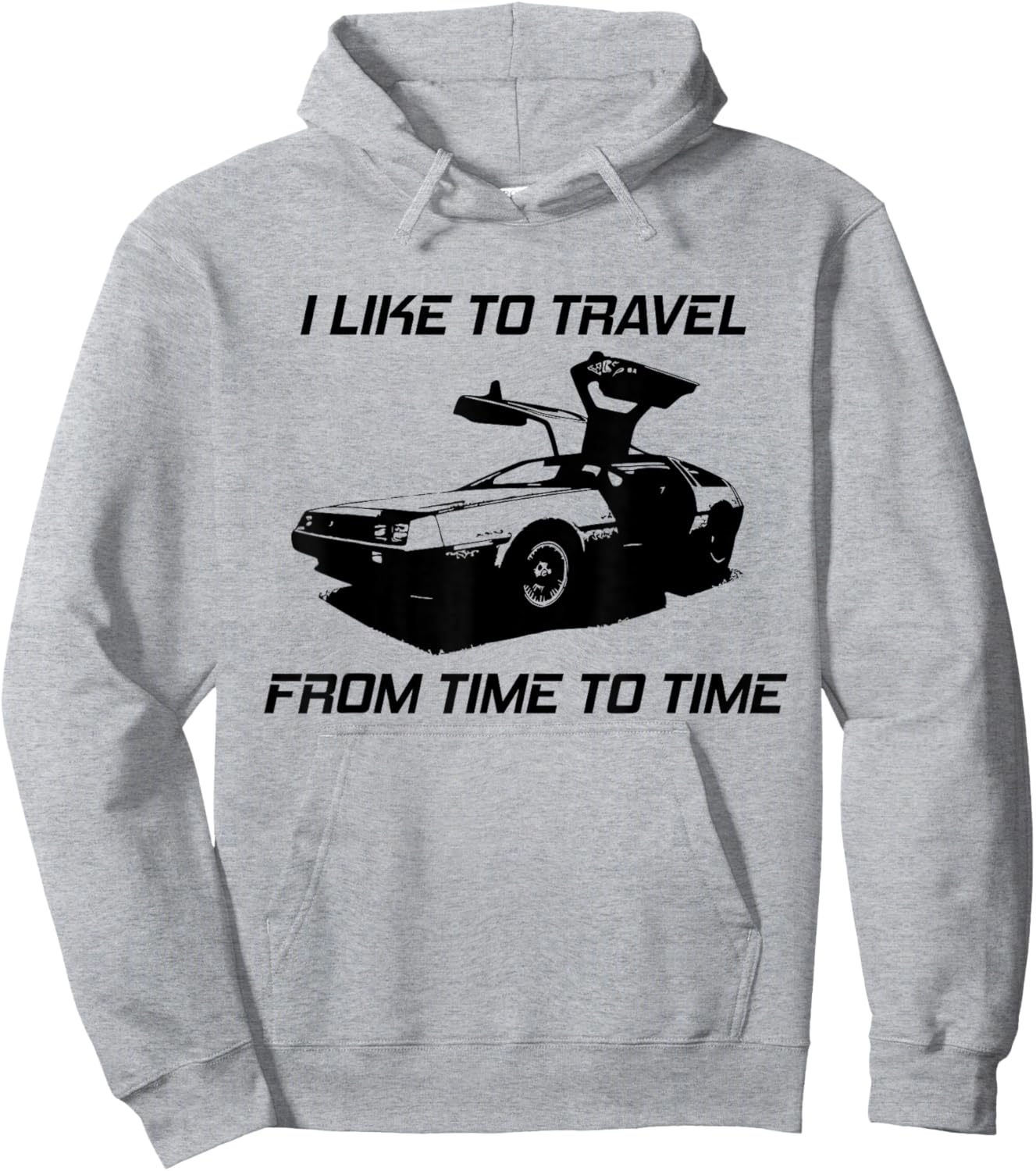 I Like To Travel From Time To Time. Funny Retro Car Vacation Hoodie - Hoodie | Ash
