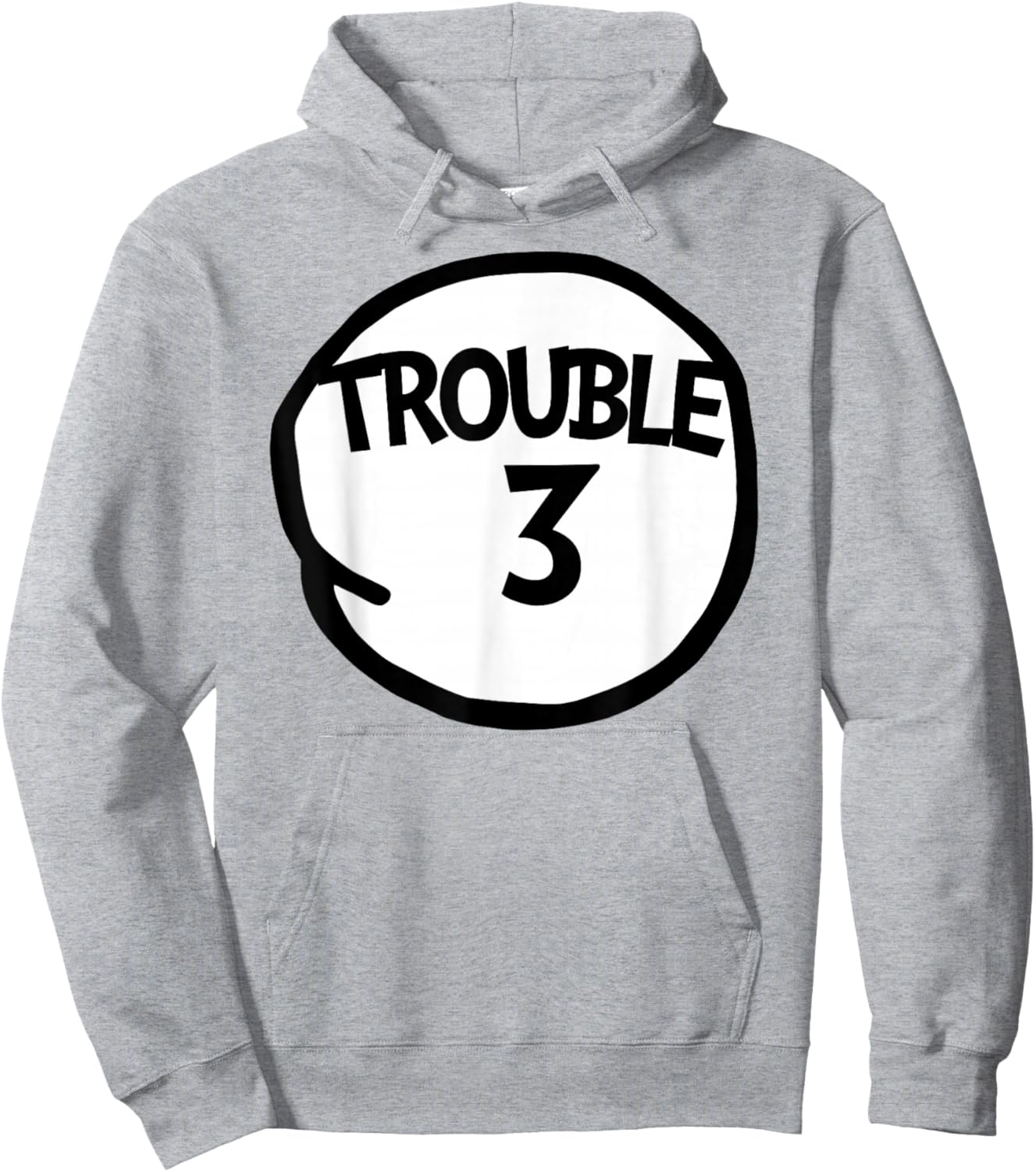 Trouble 3 Funny Trouble Three Matching Group Hoodie - Hoodie | Ash