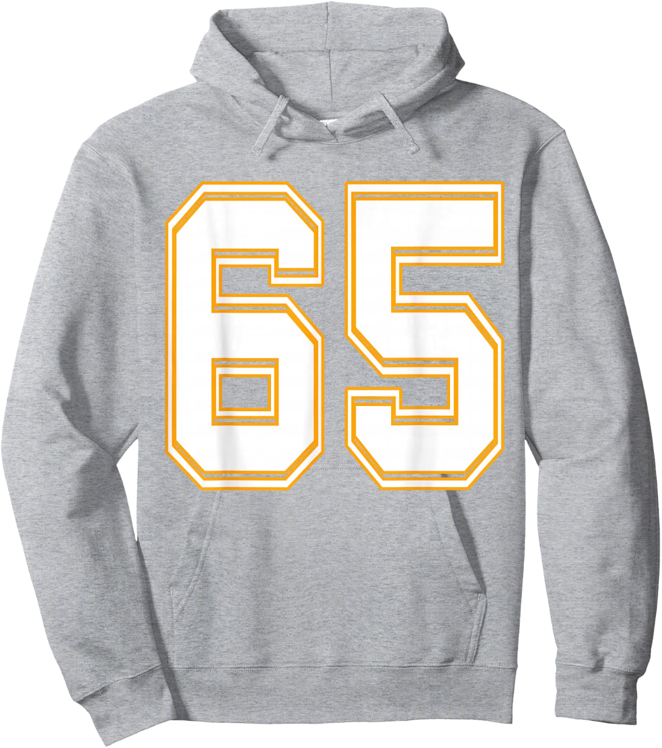 Number 65 Red Yellow White Football Basketball Soccer Fans Hoodie - Hoodie | Ash