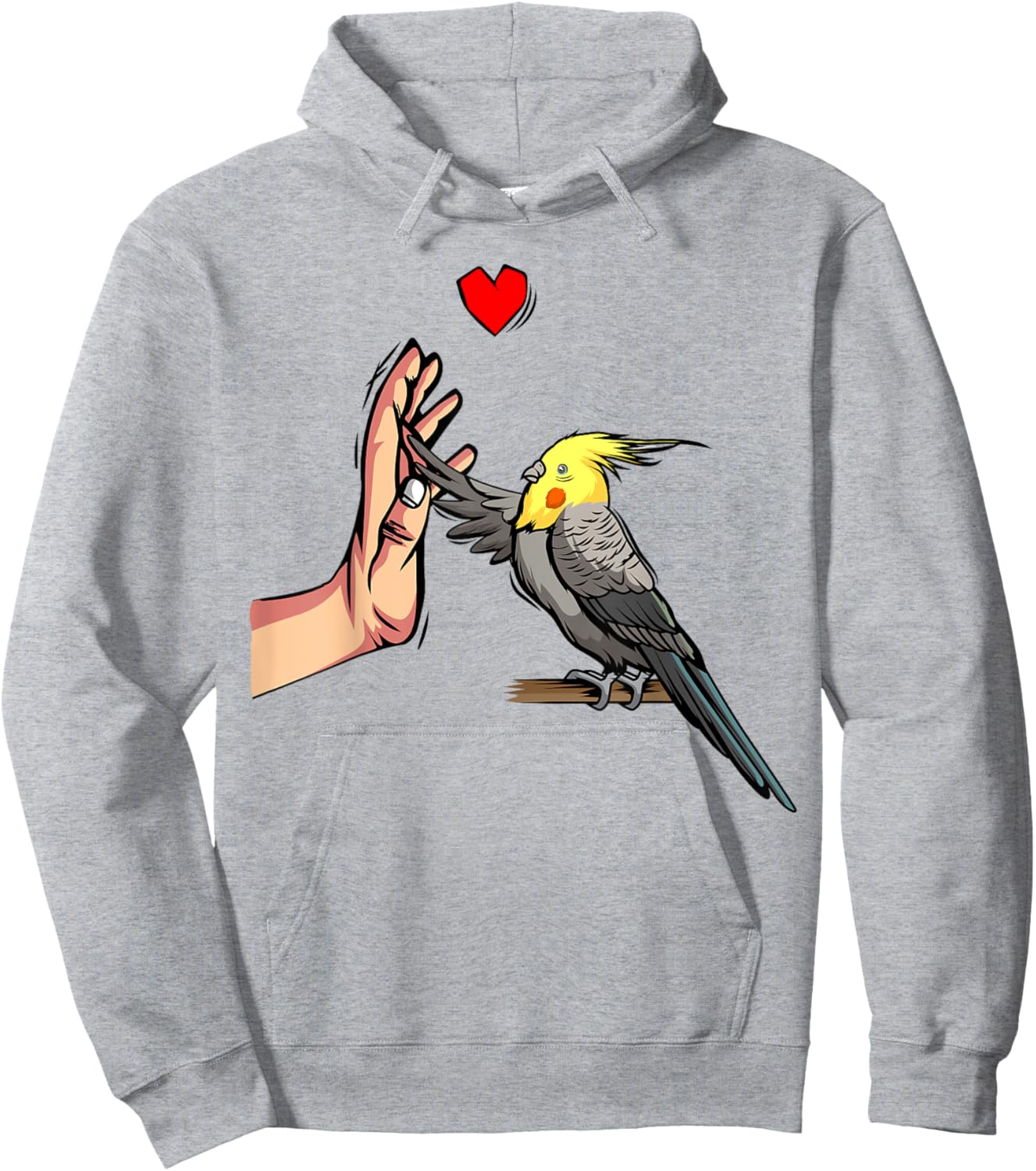 Cute Bird Lover and Gift Ideas Cockatiel Love Bird Lovers Women , White, Small Hoodie - Hoodie | Ash