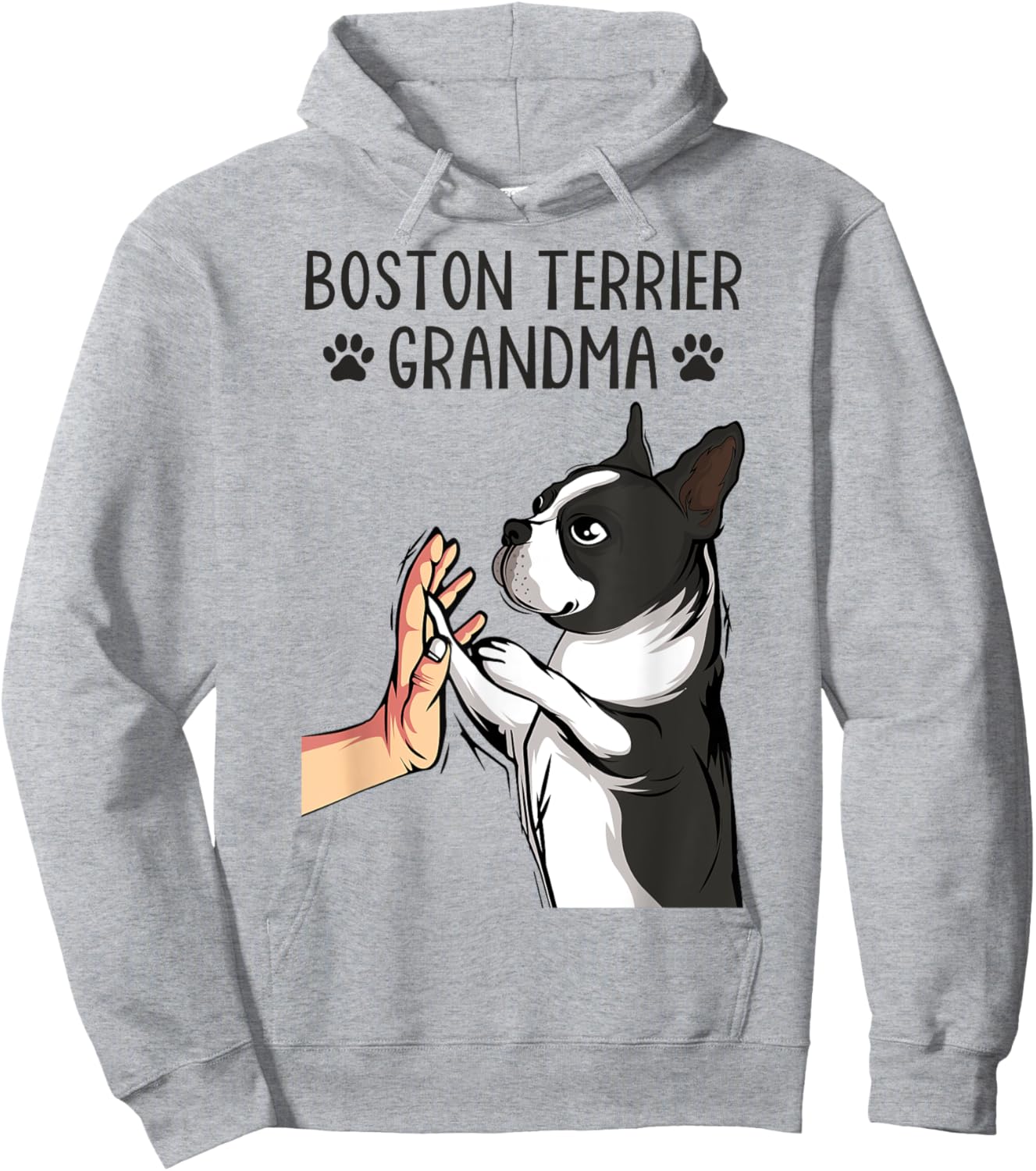 Boston Terrier Grandma Bostie Dog Mom Mother´s Day Women Hoodie - Hoodie | Ash