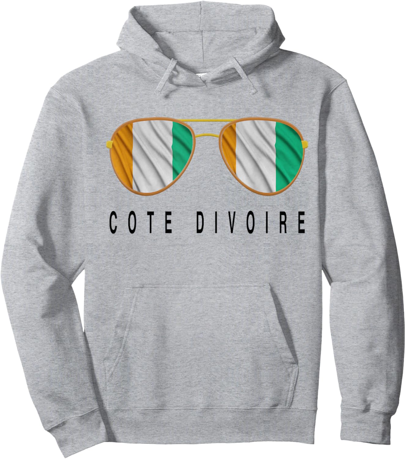 Ivory Coast Flag Ivorian Cote dIvoire Pride Sunglasses Hoodie - Hoodie | Ash
