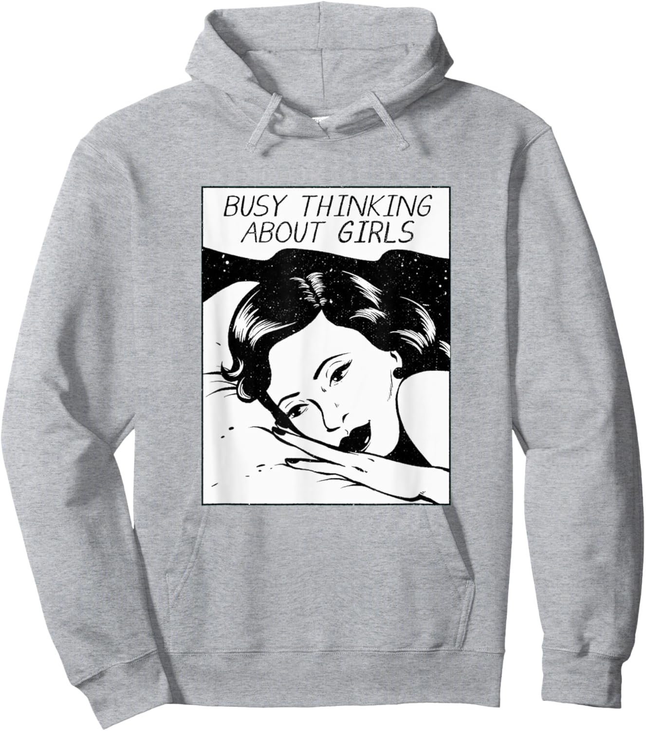 Busy Thinking About Girls Hoodie - Hoodie | Ash