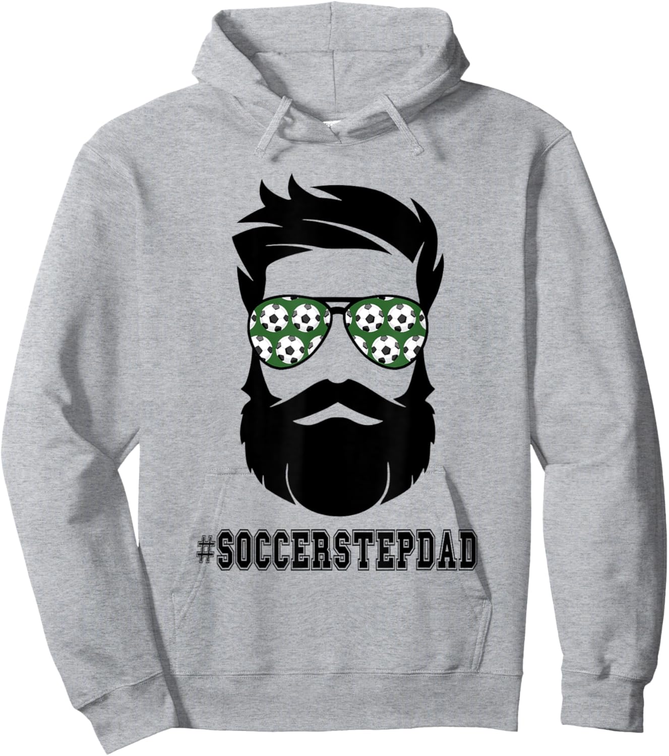 Soccer Stepdad With Beard Step Dad Step Father Stepfather Hoodie - Hoodie | Ash
