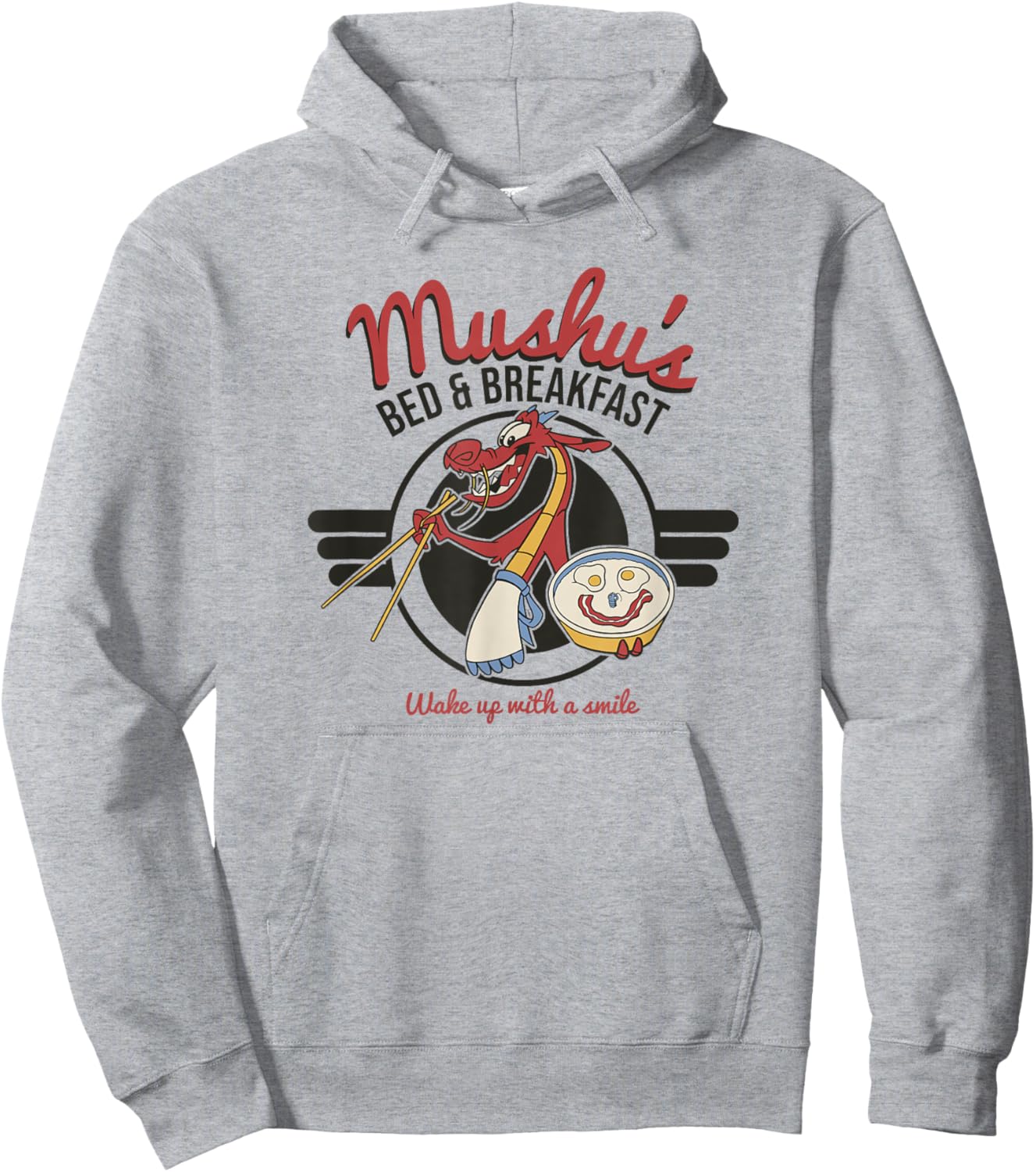 Disney Mulan Mushu's Bed & Breakfast Poster Small Hoodie - Hoodie | Ash