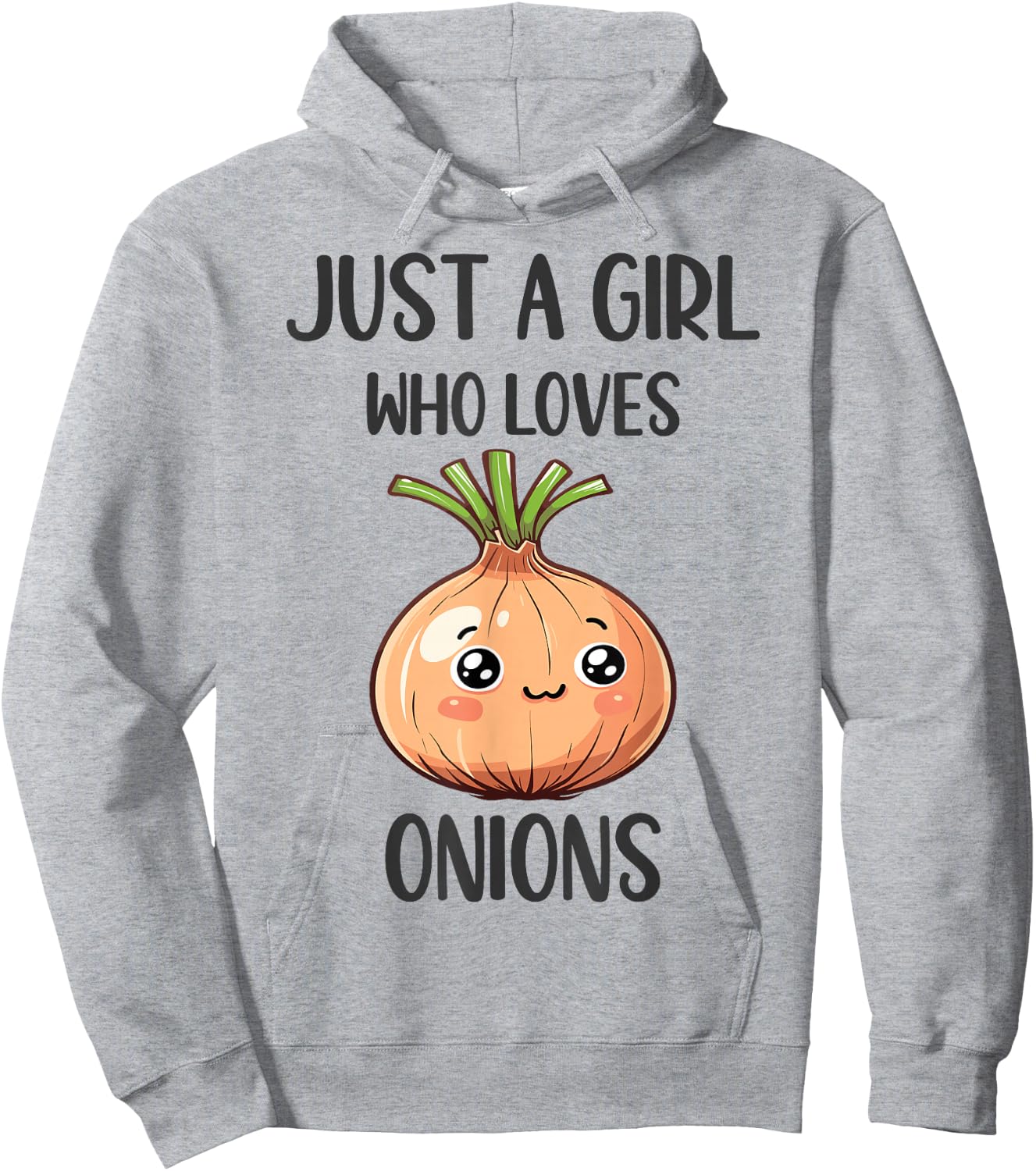 Funny Onions Lovers Gift Just A Girl Who Loves Onions Hoodie - Hoodie | Ash