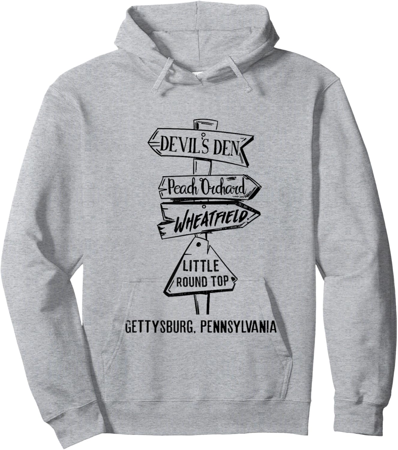 Gettysburg Civil War Landmarks Hoodie - Hoodie | Ash