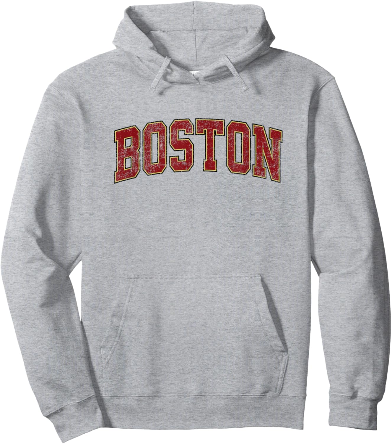 Boston Massachusetts MA Vintage Athletic Sports Design Hoodie - Hoodie | Ash
