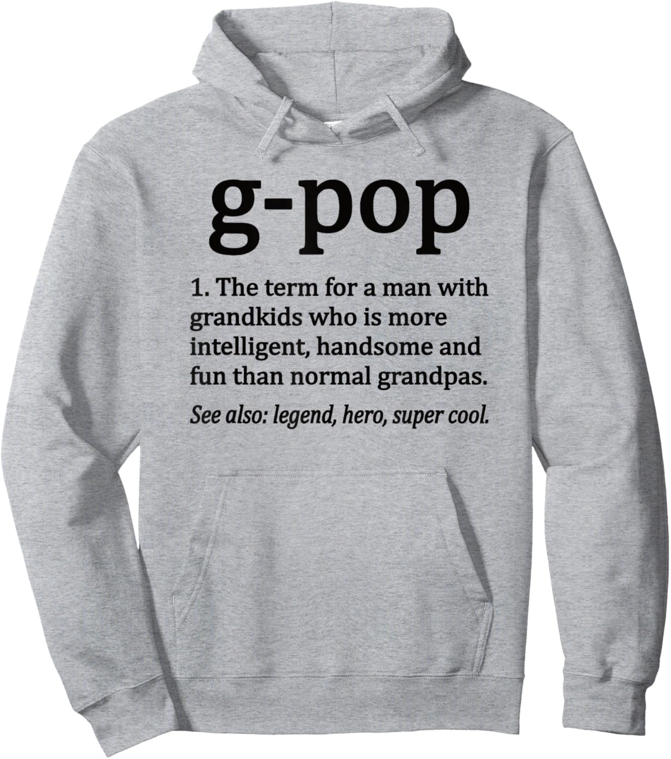 G-Pop Definition Funny G-Pop Grandpa Hoodie - Hoodie | Ash