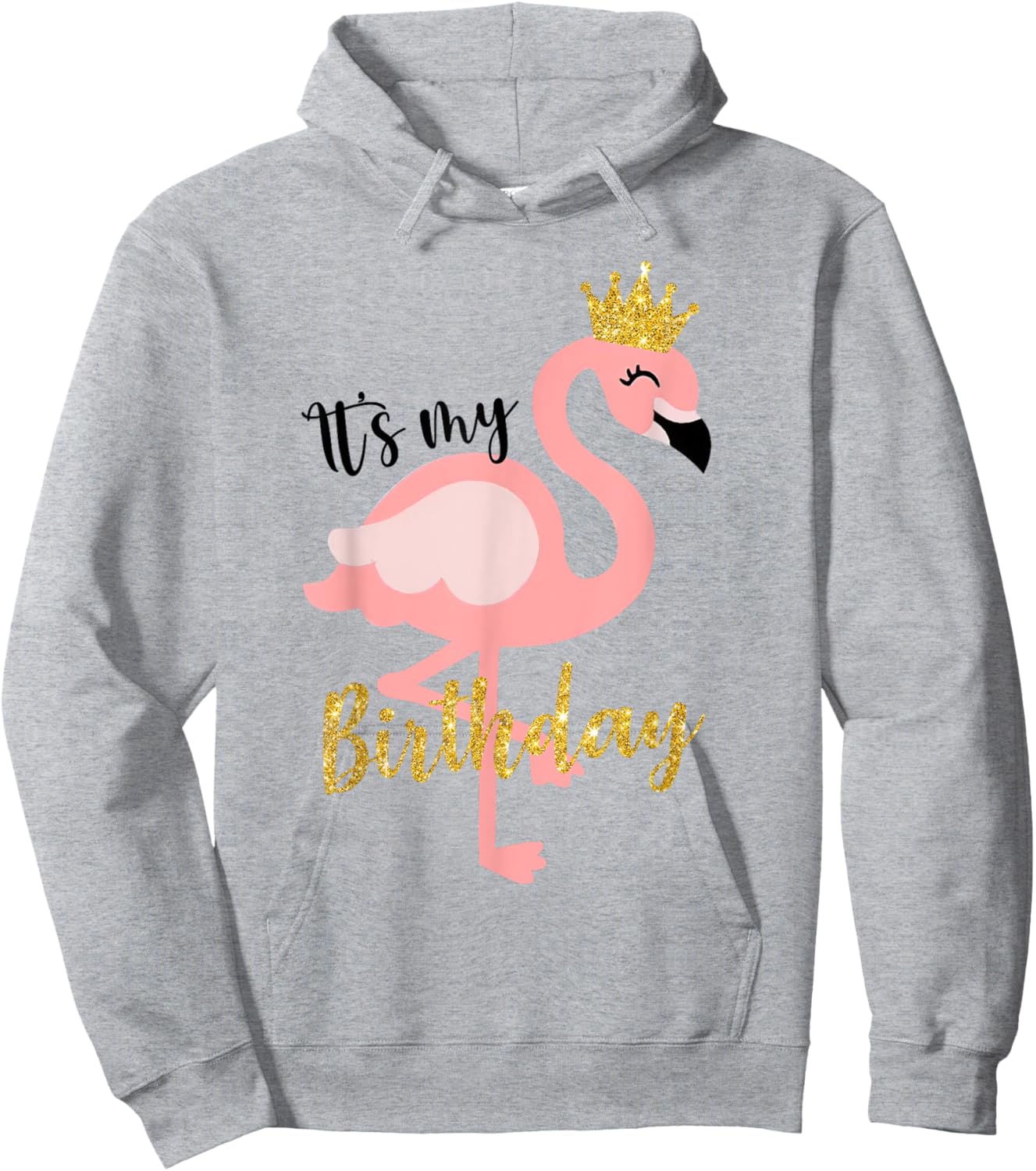 It's My The Birthday Princess Shirt Flamingo Girls Kids Hoodie - Hoodie | Ash
