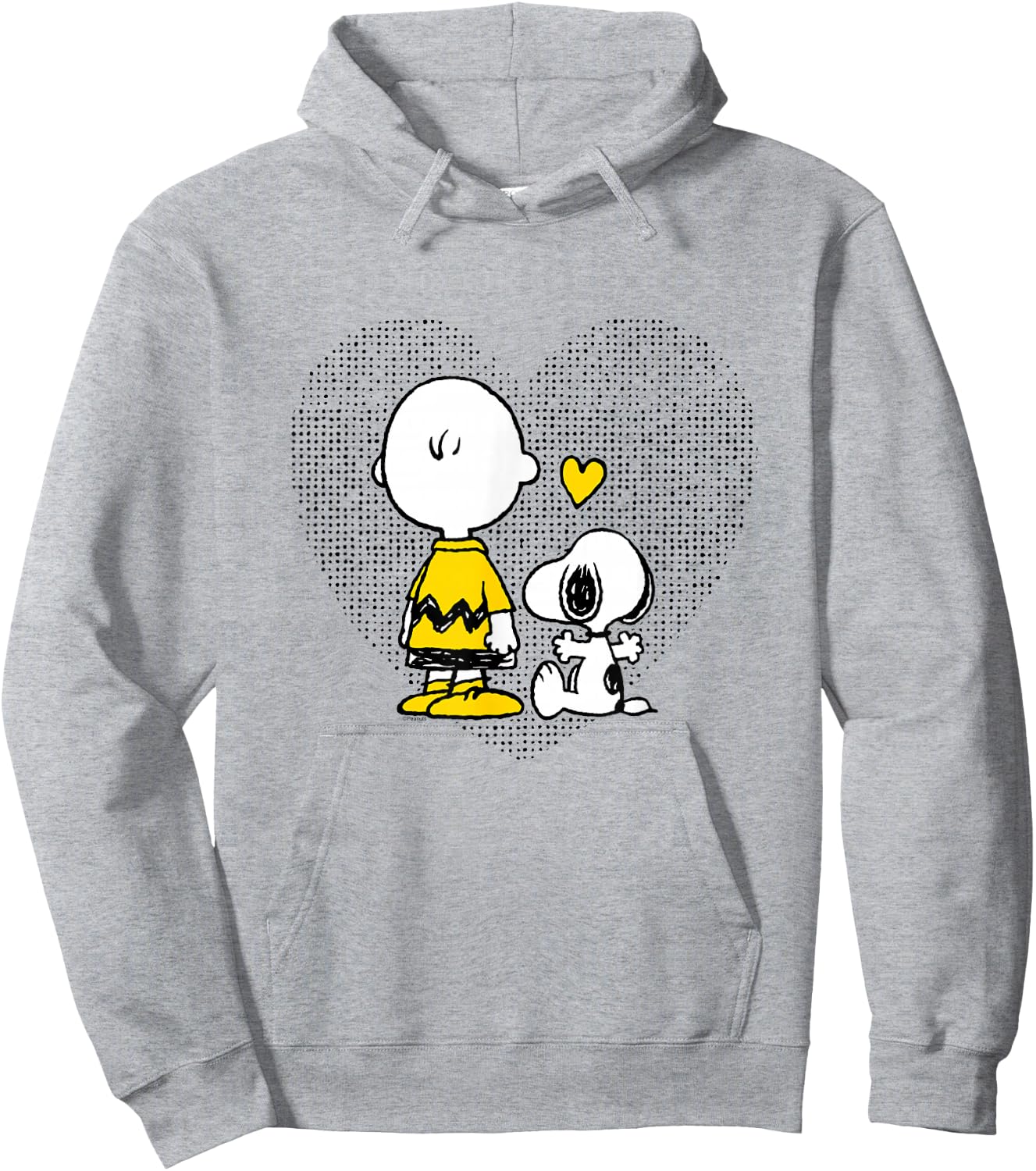 Peanuts Charlie Brown Snoopy Dot Heart Hoodie - Hoodie | Ash
