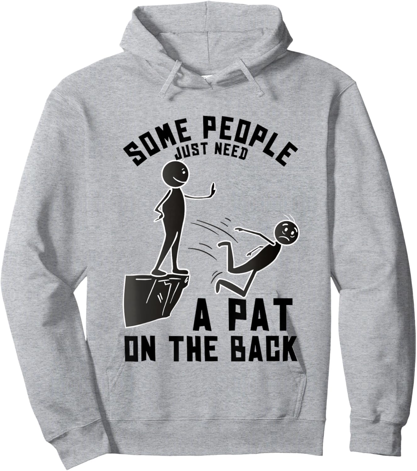 Pat On The Back Funny Adult Sarcastic Design Hoodie - Hoodie | Ash