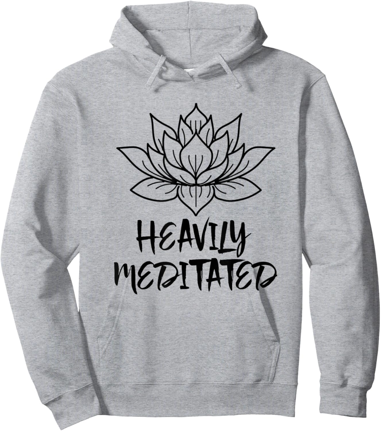 Heavily Meditated - Funny Yoga Hoodie - Hoodie | Ash