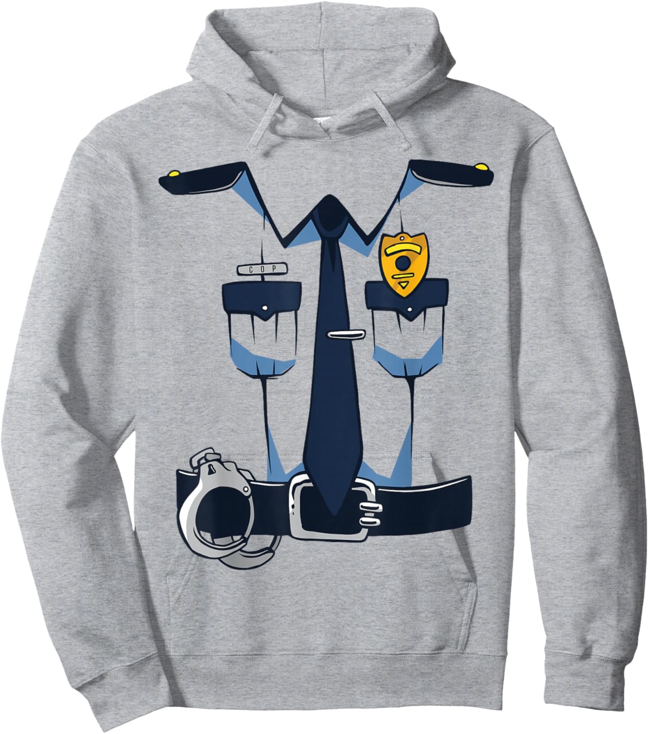 Police Officer Uniform Halloween Kids Costume Hoodie - Hoodie | Ash