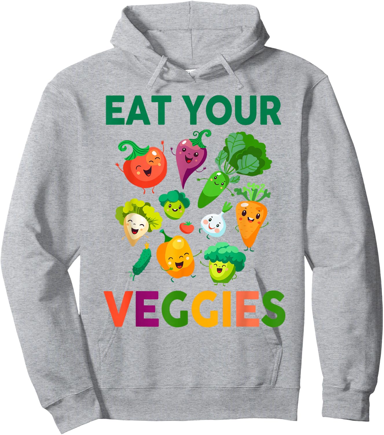 Vegan Shirt Kids Toddler Boys Eat Your Veggies Vegetables Hoodie - Hoodie | Ash