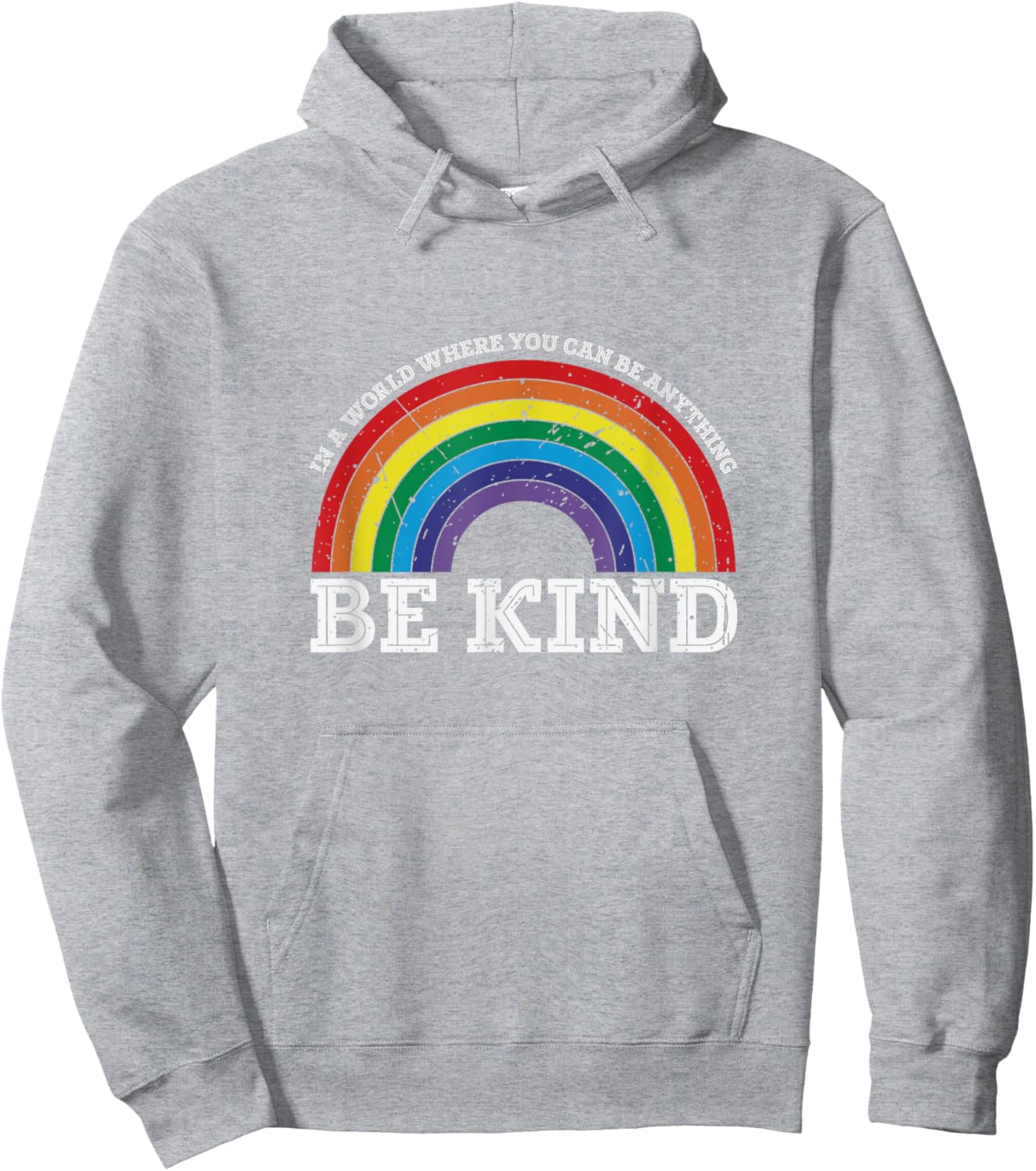 Pink Be Kind Rainbow , Antibullying Kindness day Pink Hoodie - Hoodie | Ash