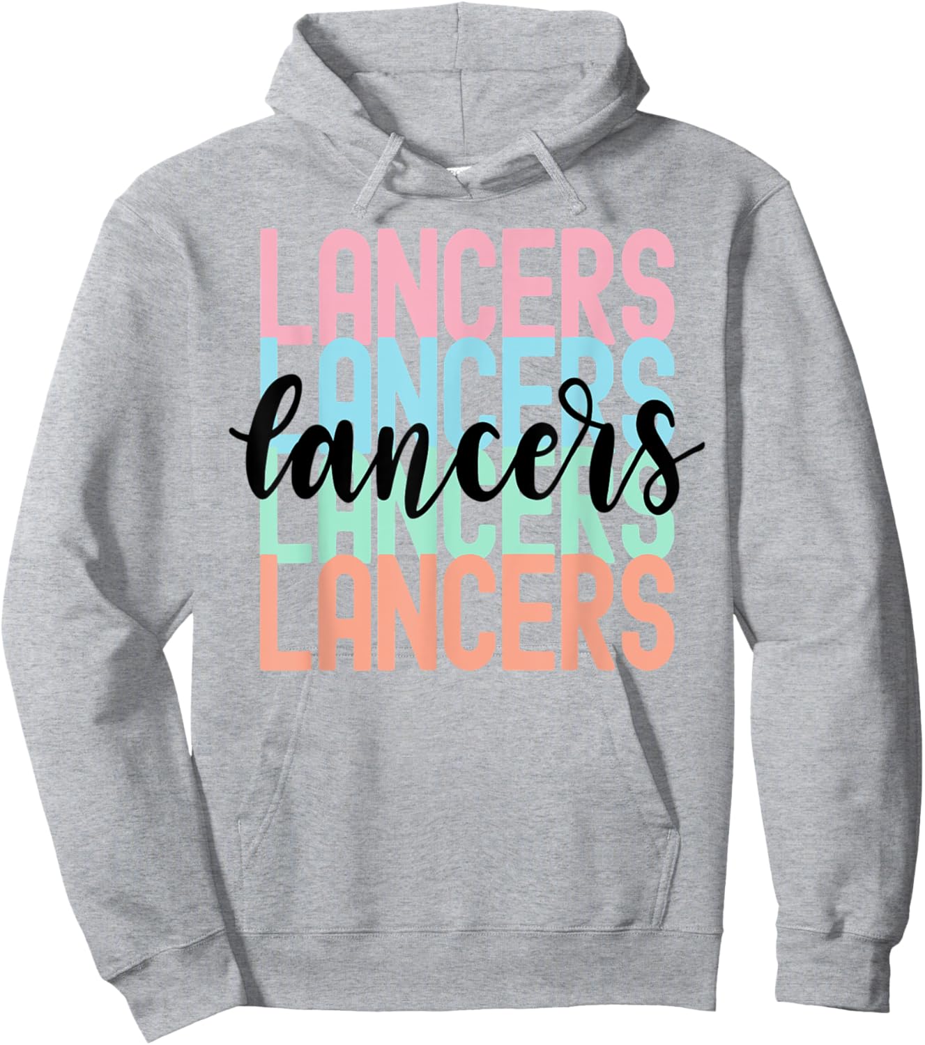 Lancers Team Mascot School Spirit Game Night Hoodie - Hoodie | Ash