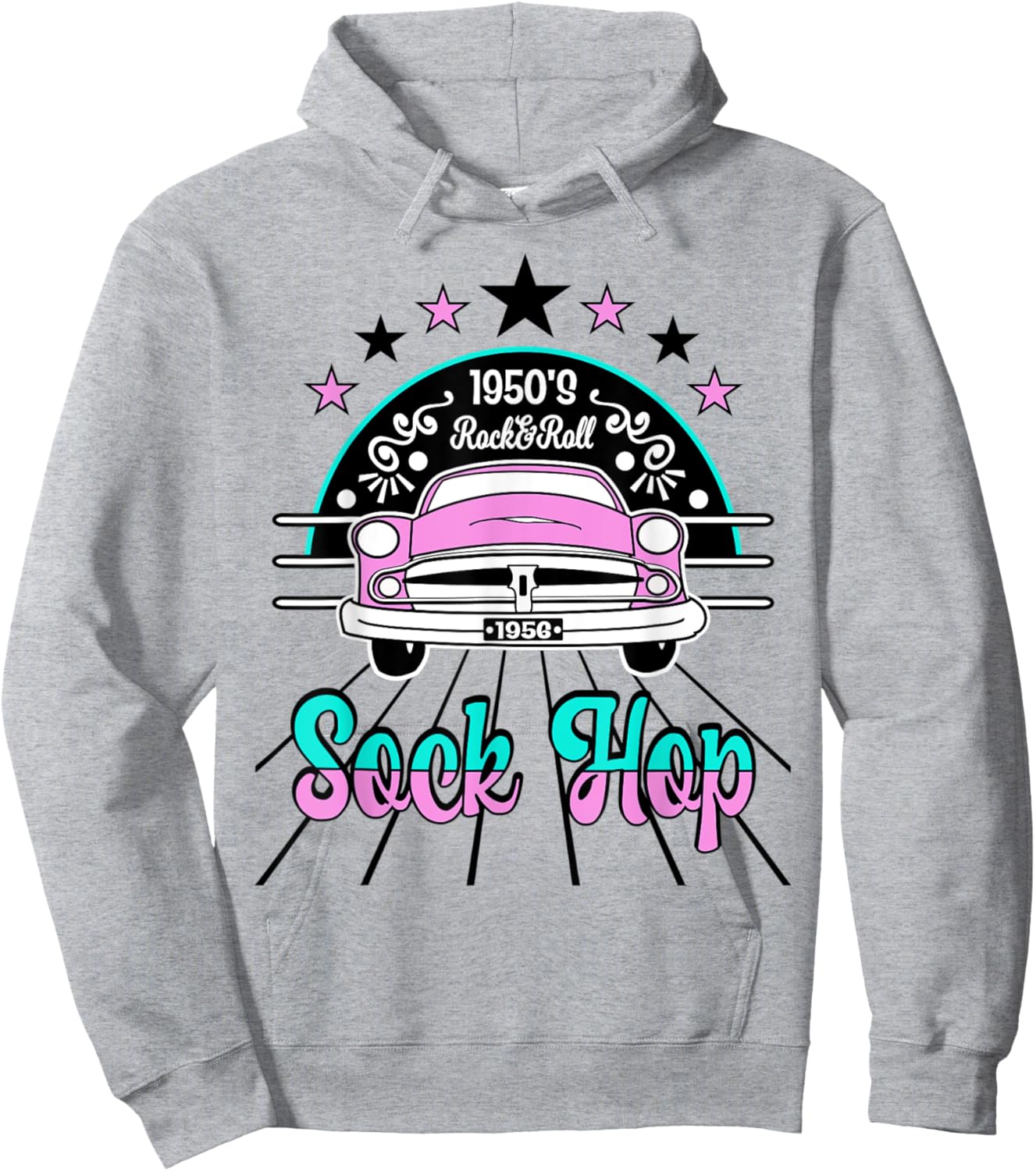 50s Sock Hop Retro 1950s Rockabilly Doo Wop Rock and Roll Hoodie - Hoodie | Ash