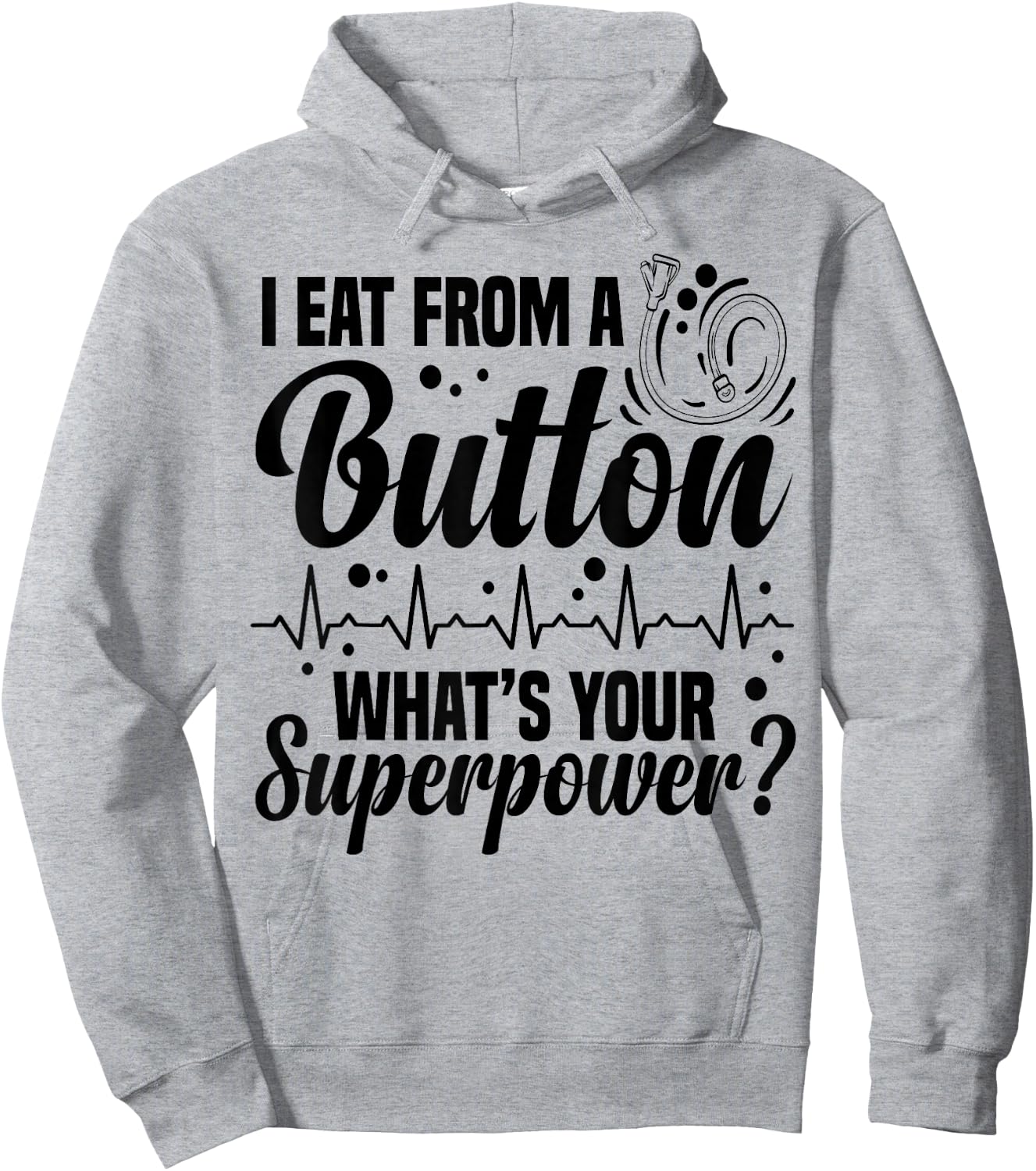 Tube Feeding Warrior Gtube Accessories Babies Feeding Tube Hoodie - Hoodie | Ash