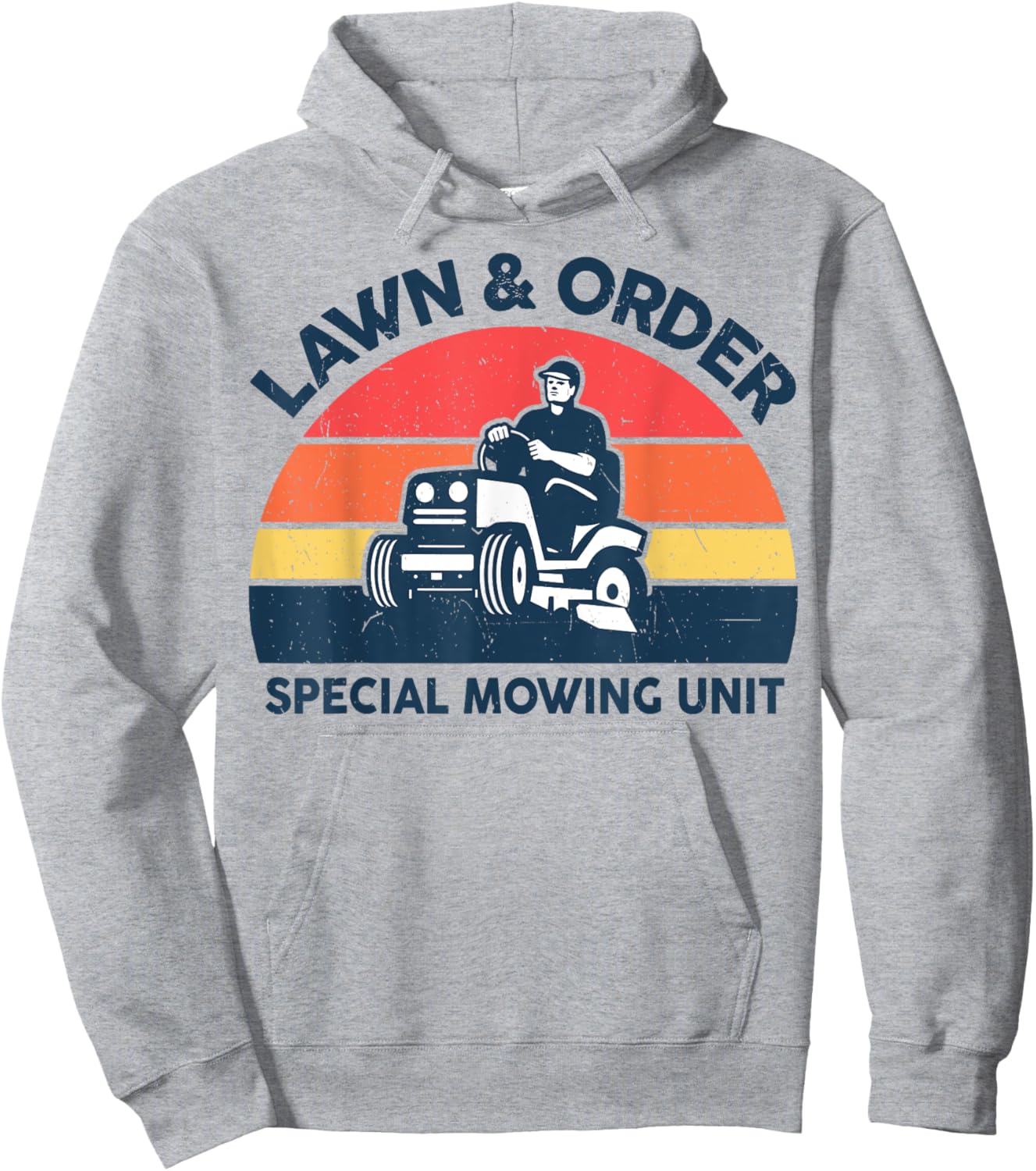 Lawn Order Special Mowing Unit Funny Mower Gardening Dad Hoodie - Hoodie | Ash