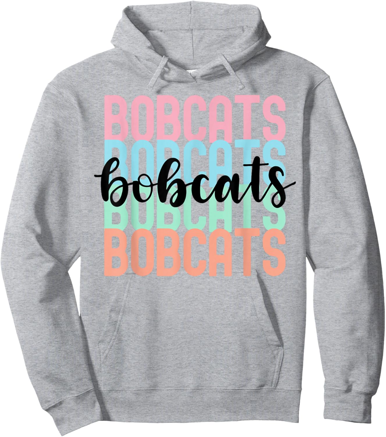 Bobcats Team Mascot School Spirit Game Night Hoodie - Hoodie | Ash