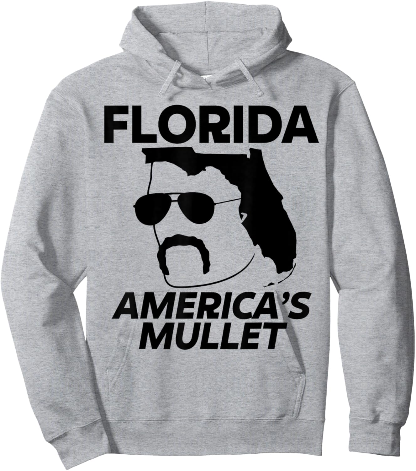 Florida America's Mullet Funny Sarcastic Joke United States Hoodie - Hoodie | Ash