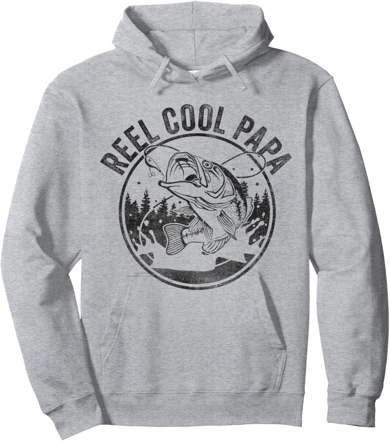 Reel Cool Papa Funny Fathers Day Hoodie - Hoodie | Ash