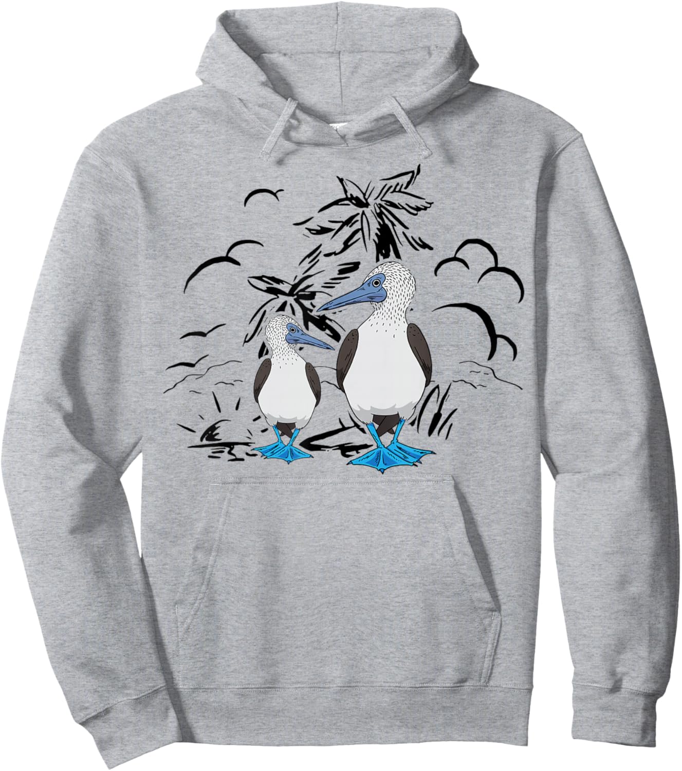 Seabirds Blue-footed Booby Bird Galapagos Islands Hoodie - Hoodie | Ash