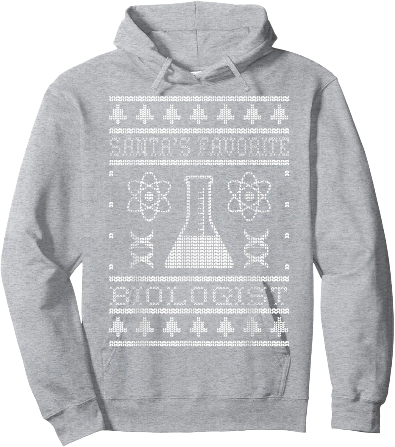 Santa's Favorite Biologist Christmas Biology Science Lover Hoodie - Hoodie | Ash