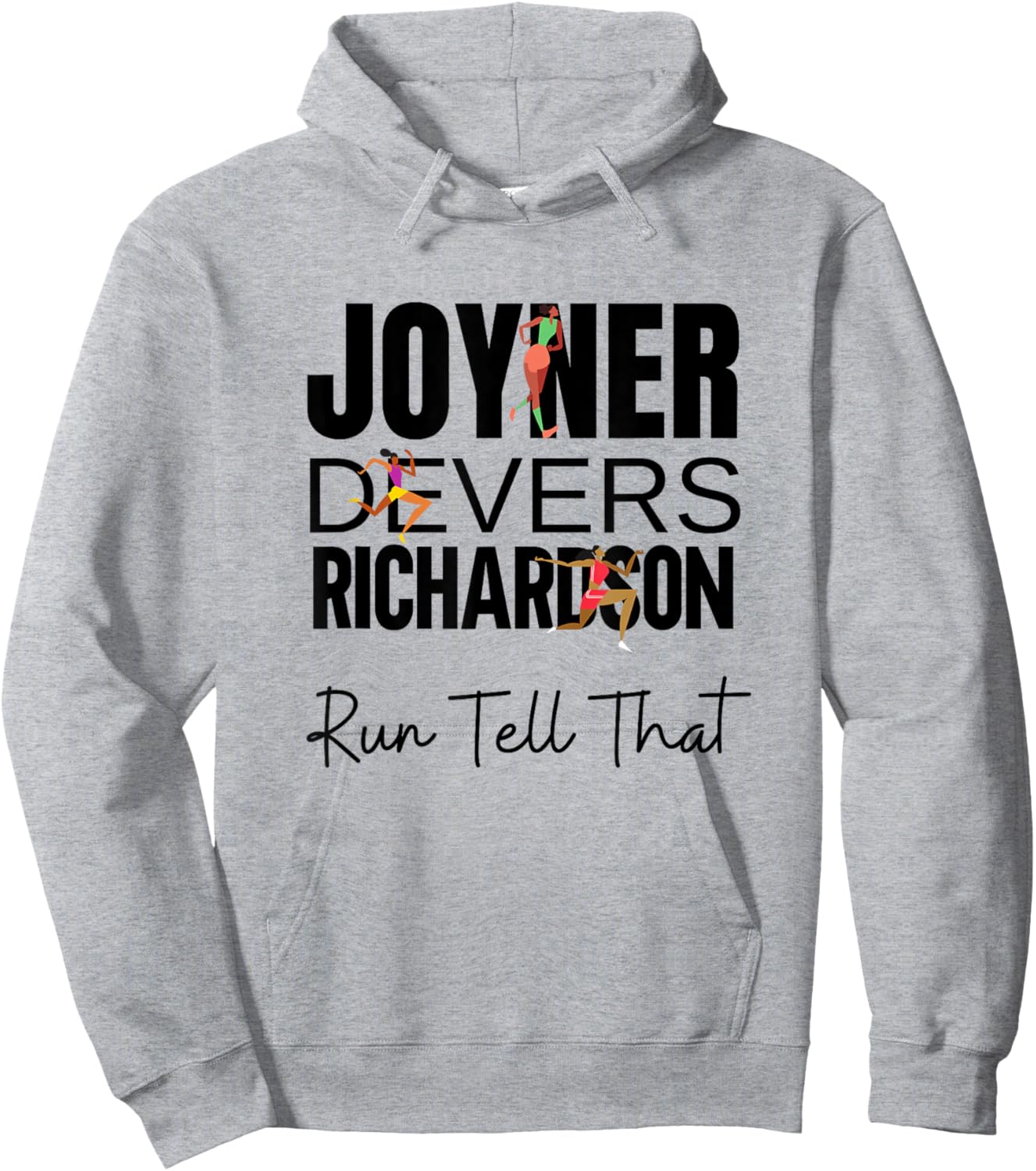 Sha'Carri, Run Tell That, Track and Field Running Hoodie - Hoodie | Ash