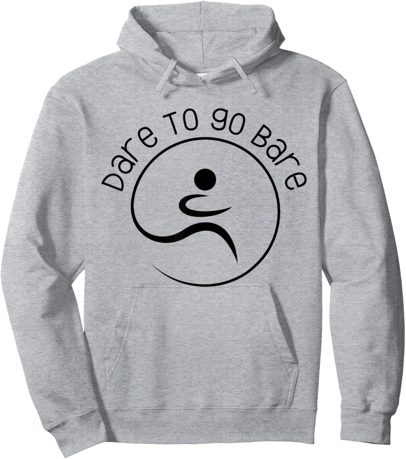 Funny Naked Nude Runner shirt, DARE TO GO BARE Hoodie - Hoodie | Ash