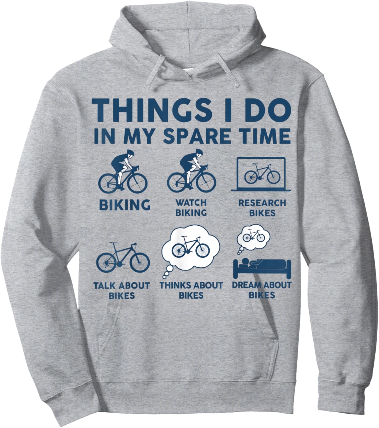 Things I Do In My Spare Time Mountain Bike Shirt Funny Hoodie - Hoodie | Ash