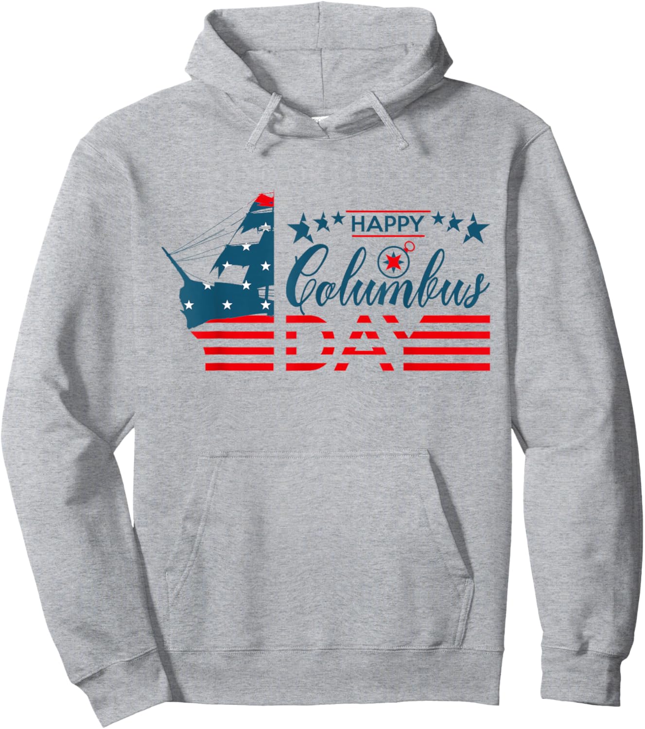 Happy Columbus Day, Columbus Day Design Hoodie - Hoodie | Ash