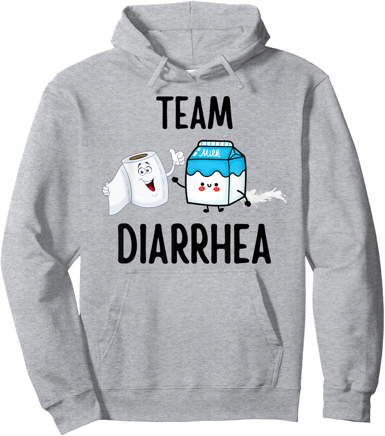Lactose Intolerant Team Diarrhea Sarcastic Humor Cringe Meme Hoodie - Hoodie | Ash