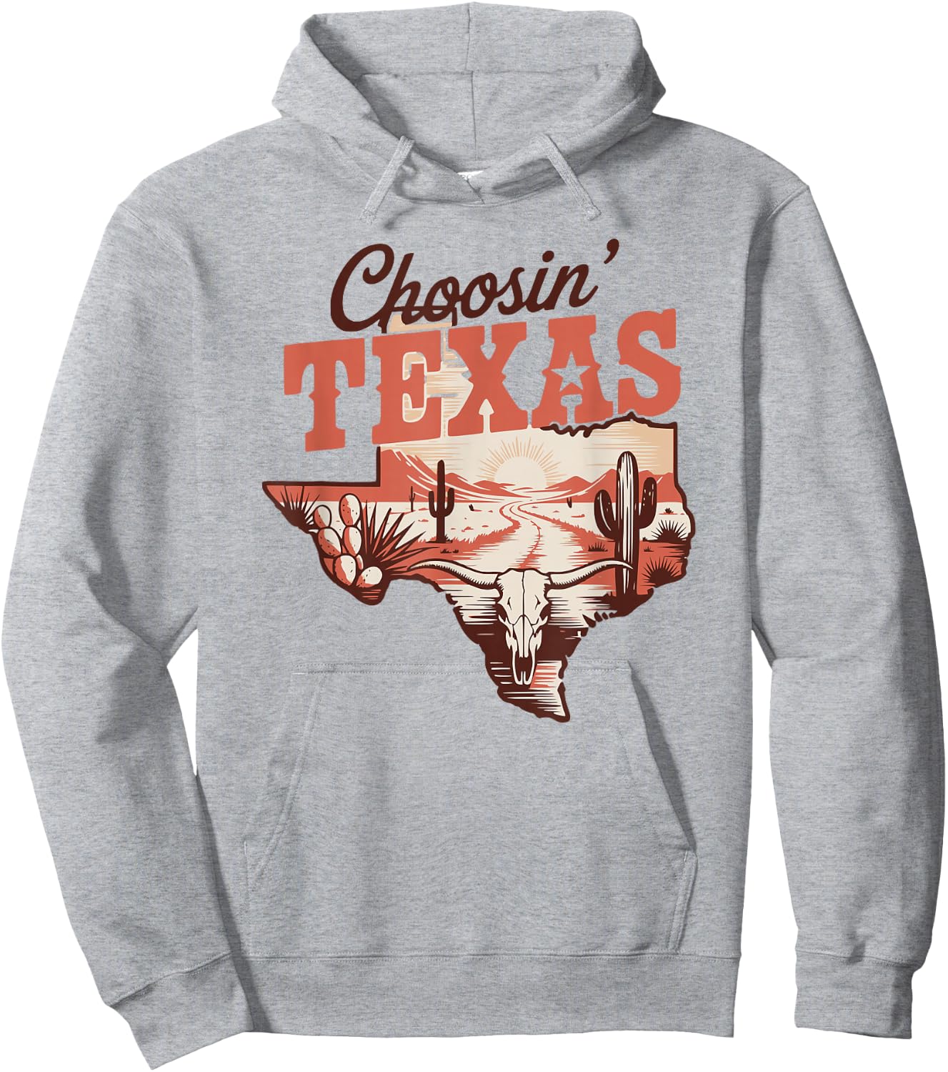 Choosin Texas Western Country Cowgirl Hoodie - Hoodie | Ash
